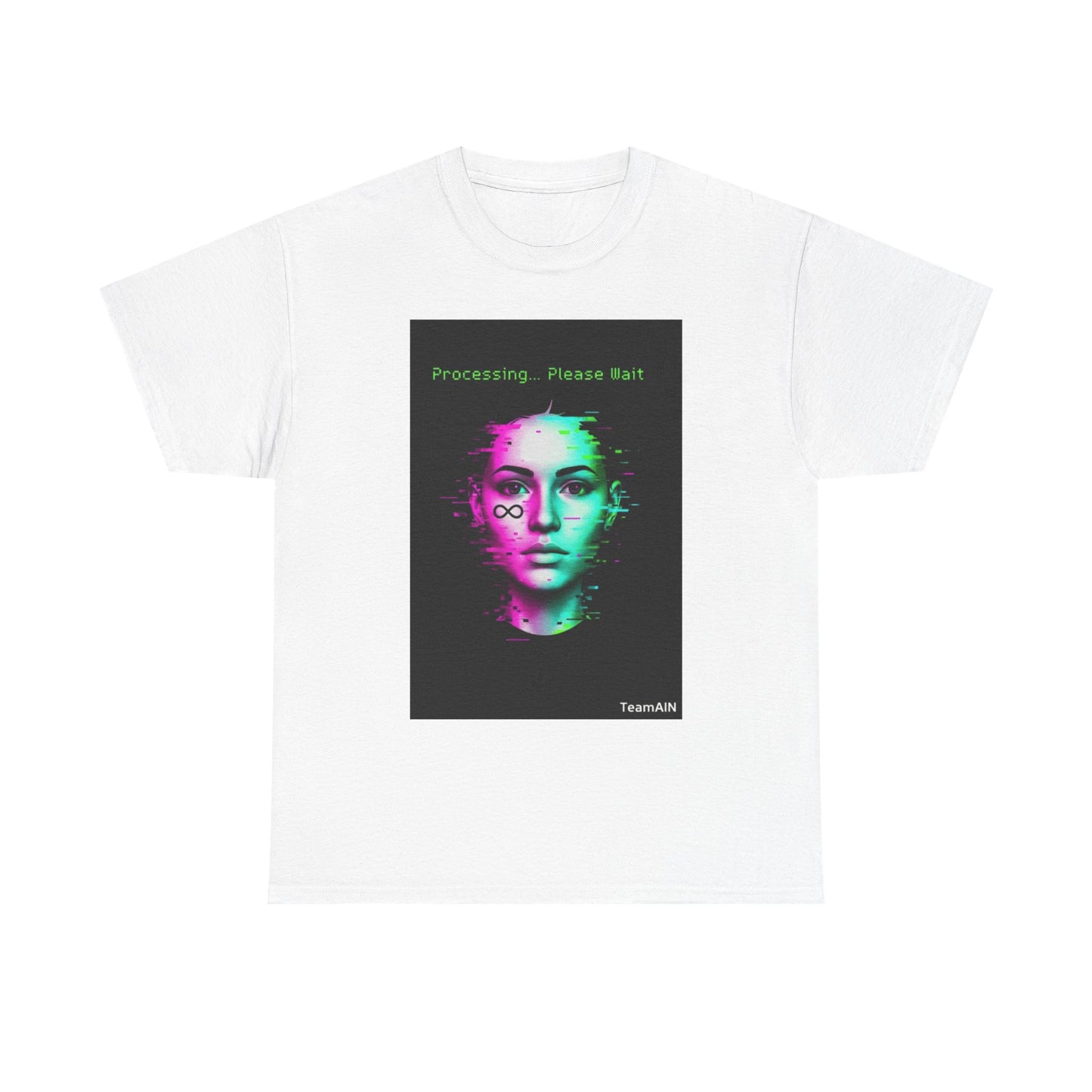 Retro Digital Art Tee, Processing Please Wait Shirt, Unisex Cotton T-Shirt, Techy Graphic Tee, Unique Gift for Gamers, Artsy Fashion