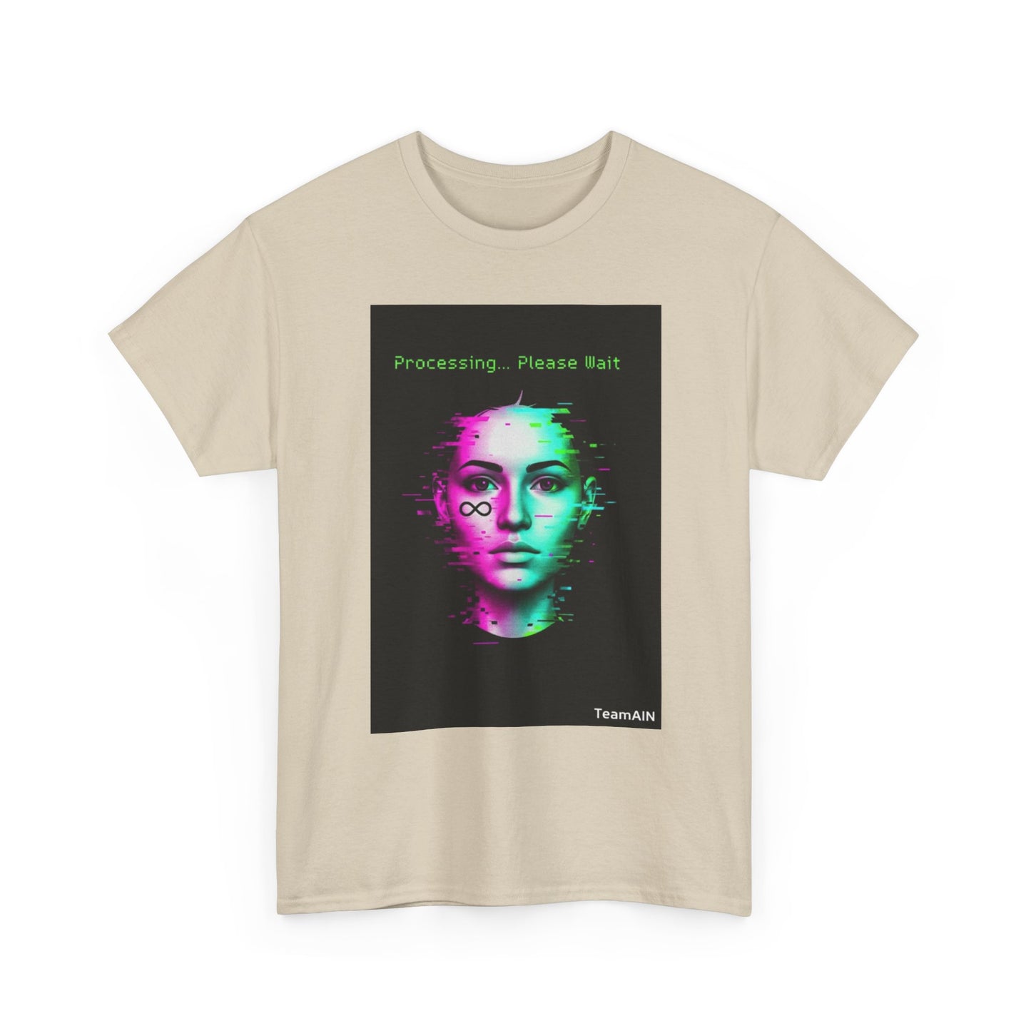 Retro Digital Art Tee, Processing Please Wait Shirt, Unisex Cotton T-Shirt, Techy Graphic Tee, Unique Gift for Gamers, Artsy Fashion