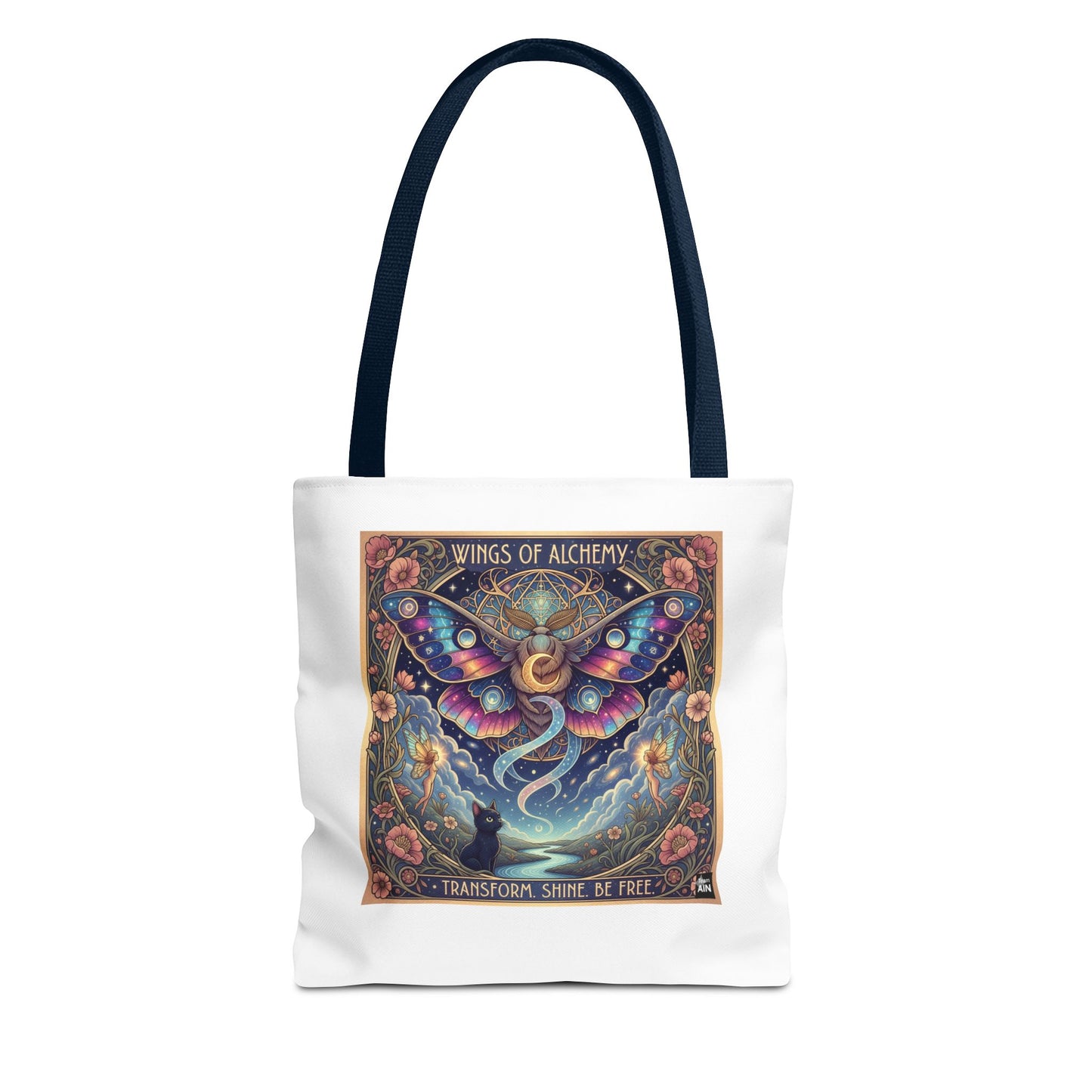 Wings of Alchemy Tote Bag - Transform, Shine, Be Free, Magical Art, Eco-Friendly Canvas Bag, Perfect Gift for Nature Lovers