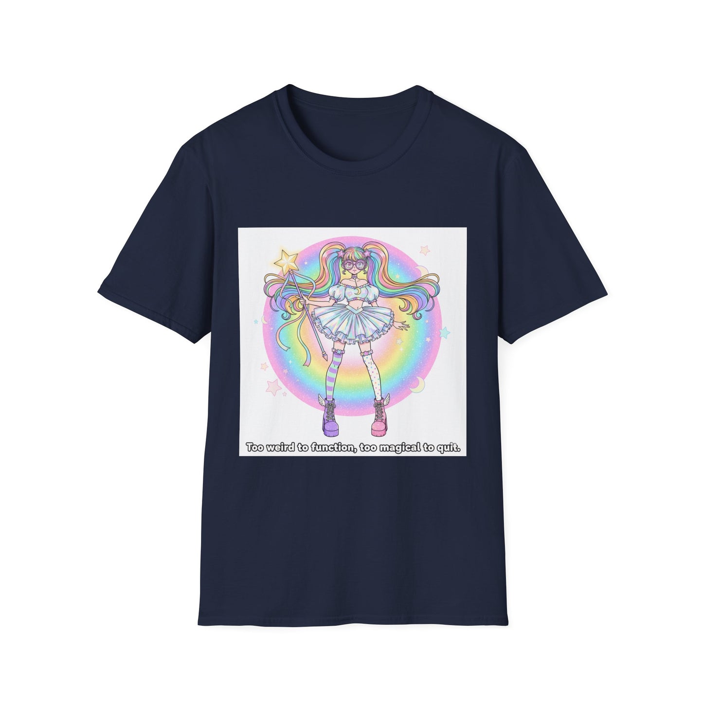Rainbow Magic Unisex Softstyle T-Shirt - Cute Graphic Tee, Fun Gift, Anime Fans, Birthday Celebration, Everyday Wear