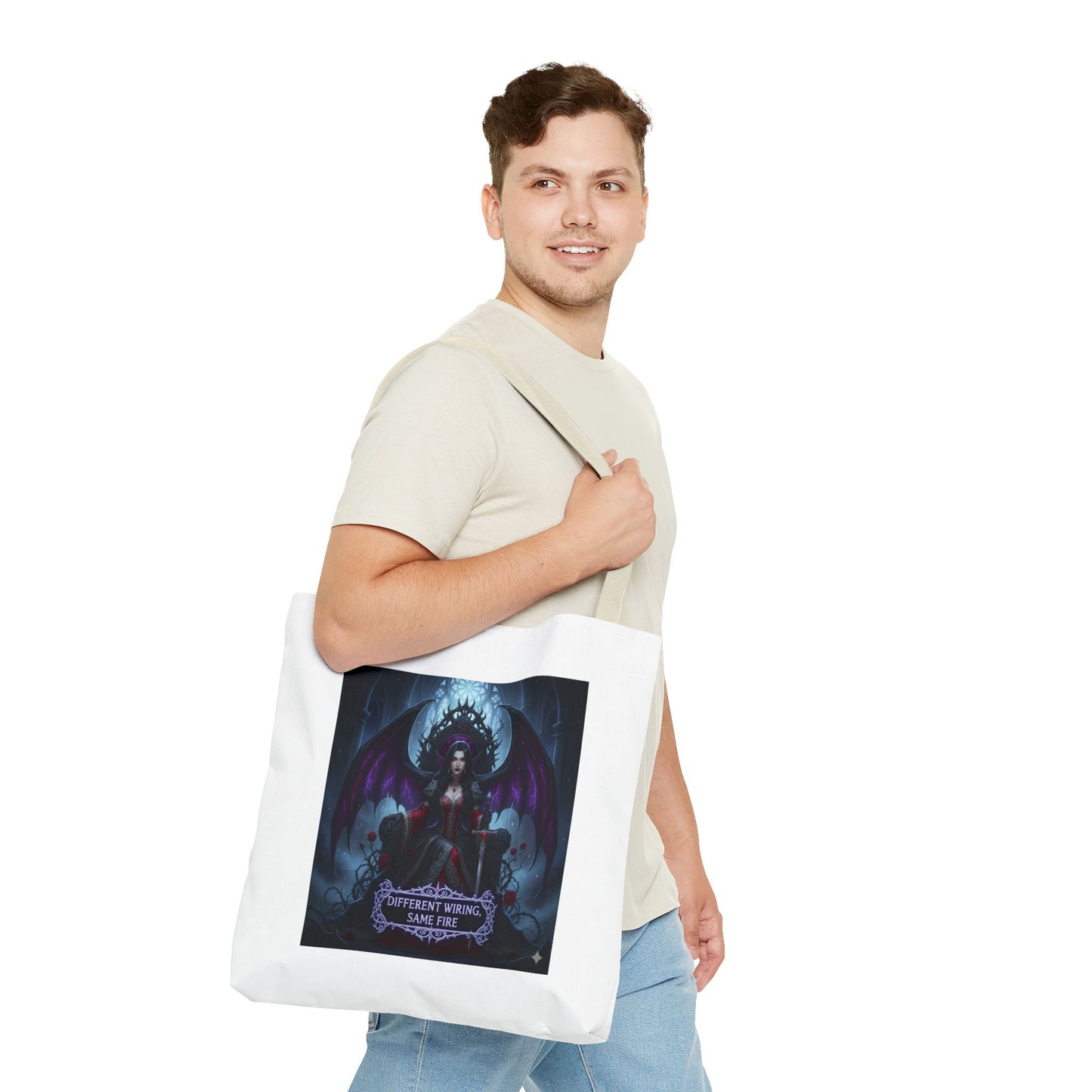 Different Wiring Same Fire Gothic Tote Bag | Dark Empowerment