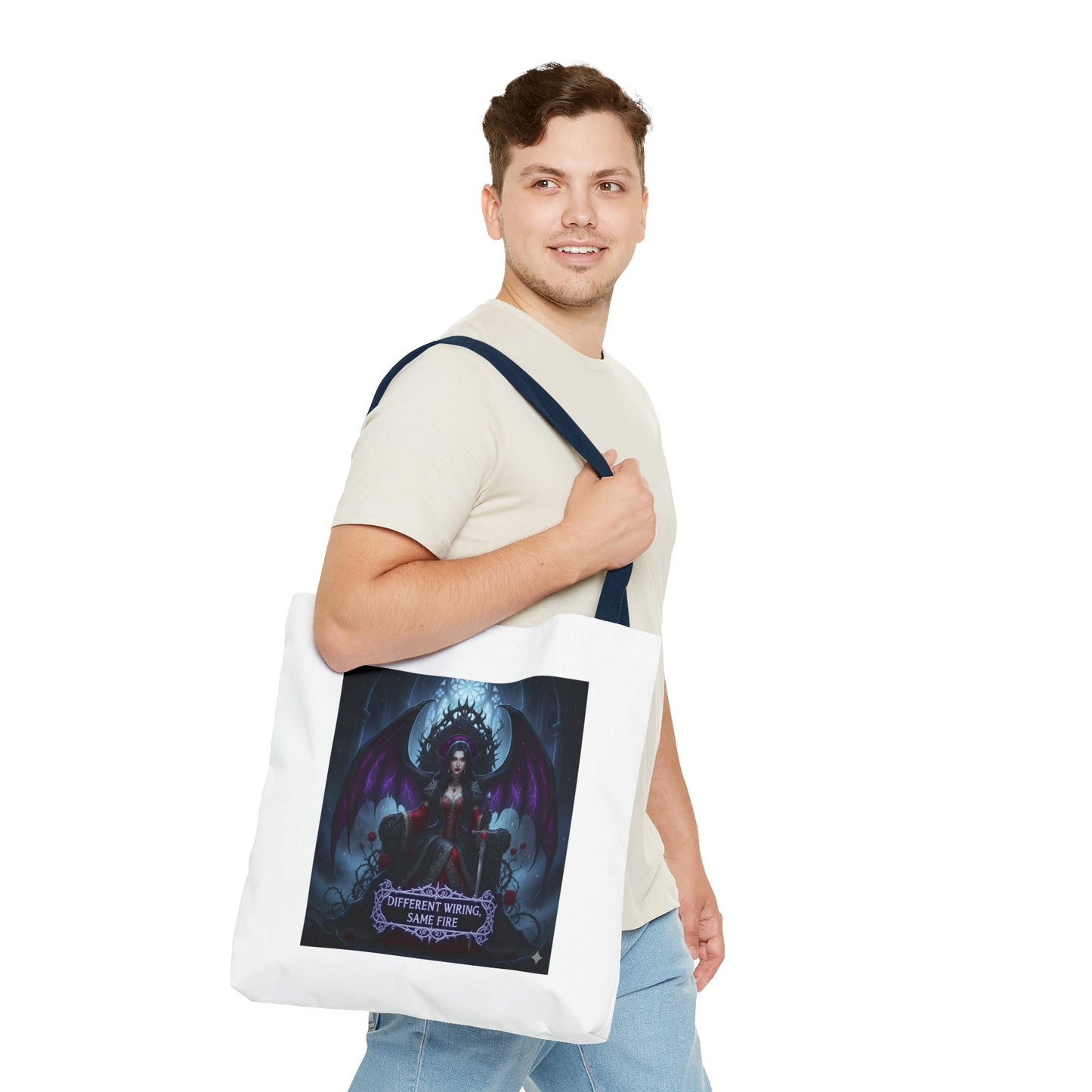 Different Wiring Same Fire Gothic Tote Bag | Dark Empowerment