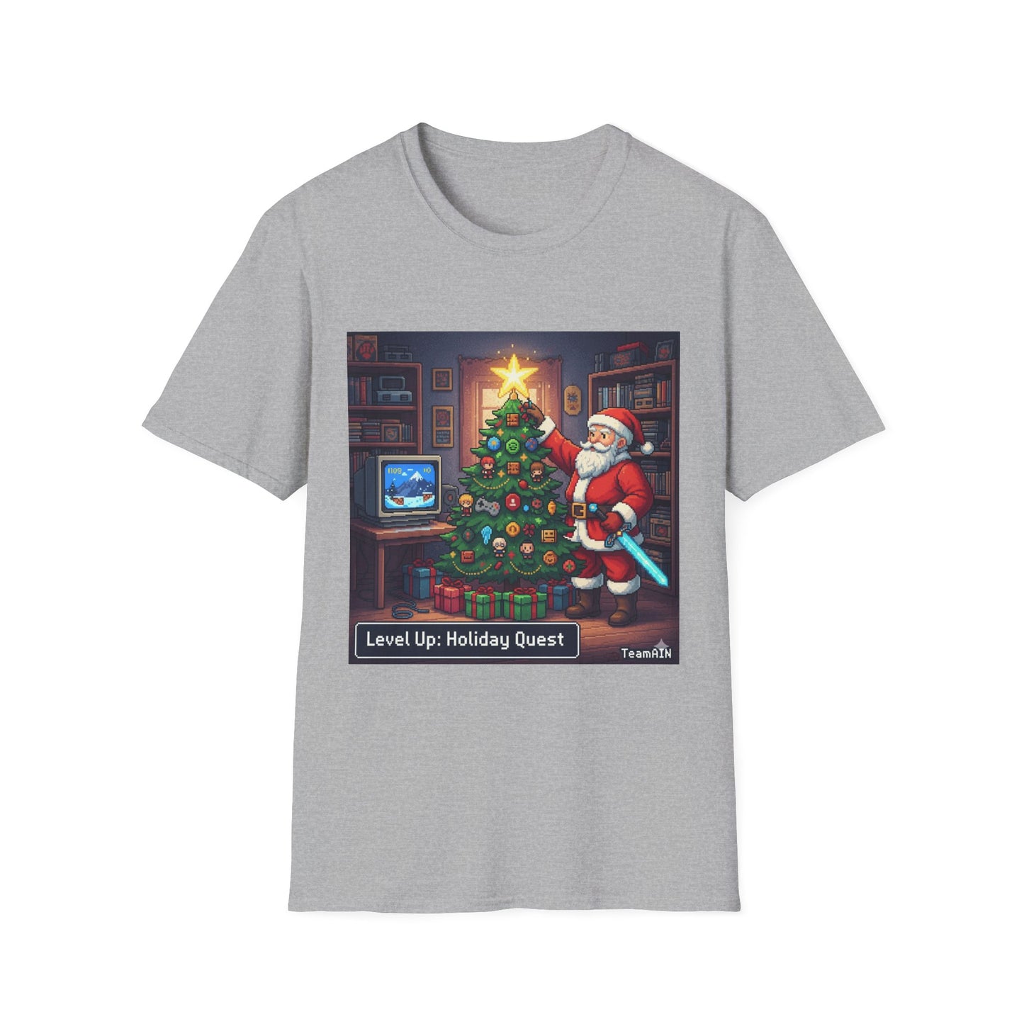 Level Up Holiday Quest T-Shirt – Funny Gamer Neurodivergent Christmas Tee