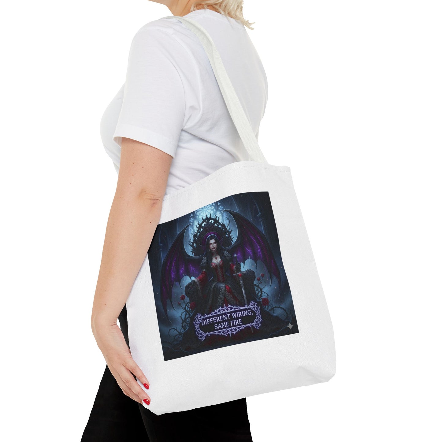 Different Wiring Same Fire Gothic Tote Bag | Dark Empowerment