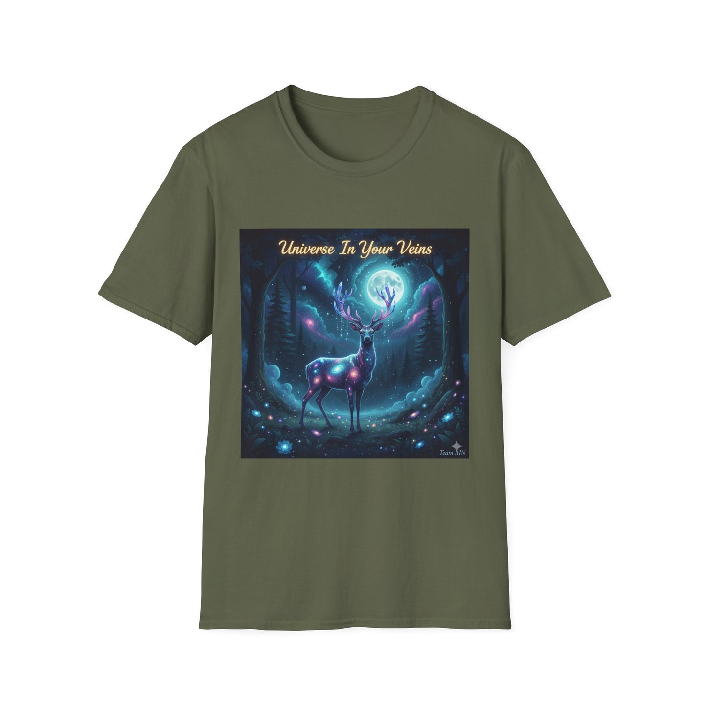 Galactic Deer Unisex Softstyle T-Shirt | Universe in Your Veins Graphic Tee, Unique Gift, Cosmic Apparel, Nature Lover Shirt, [...]