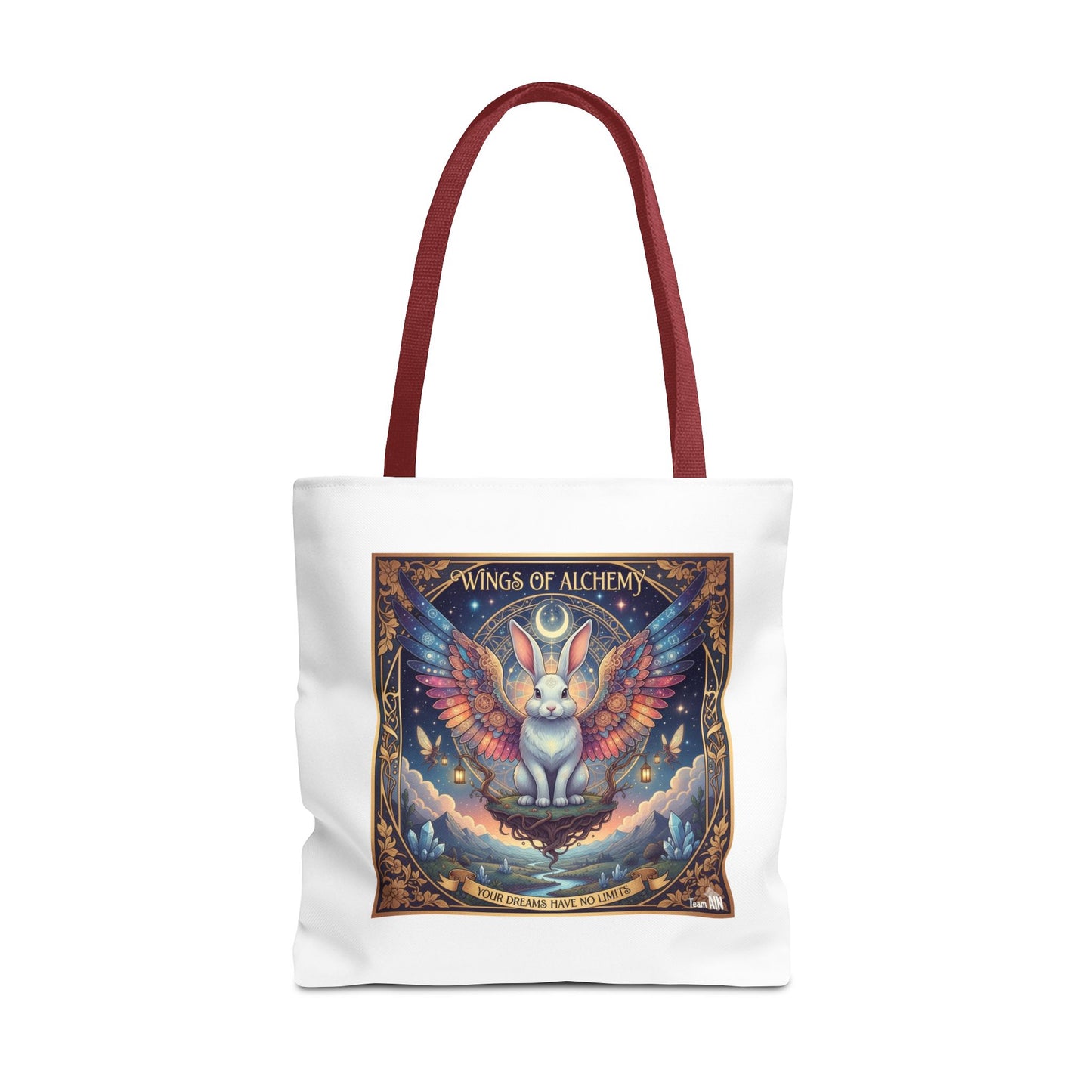 Whimsical Cat Tote Bag, Eco-Friendly Shopping Bag, Art Print Tote, Magical Animal Gift, Cute Cat Lover Accessory