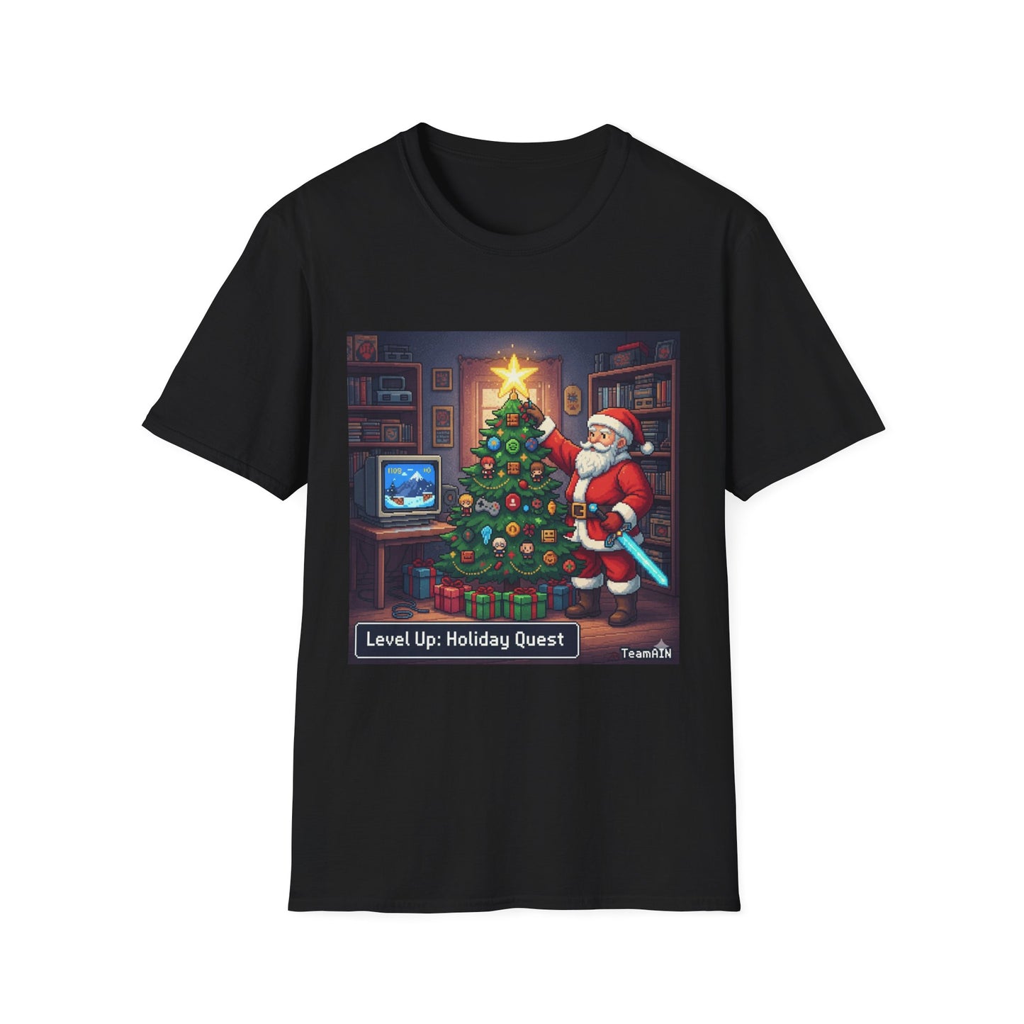 Level Up Holiday Quest T-Shirt – Funny Gamer Neurodivergent Christmas Tee