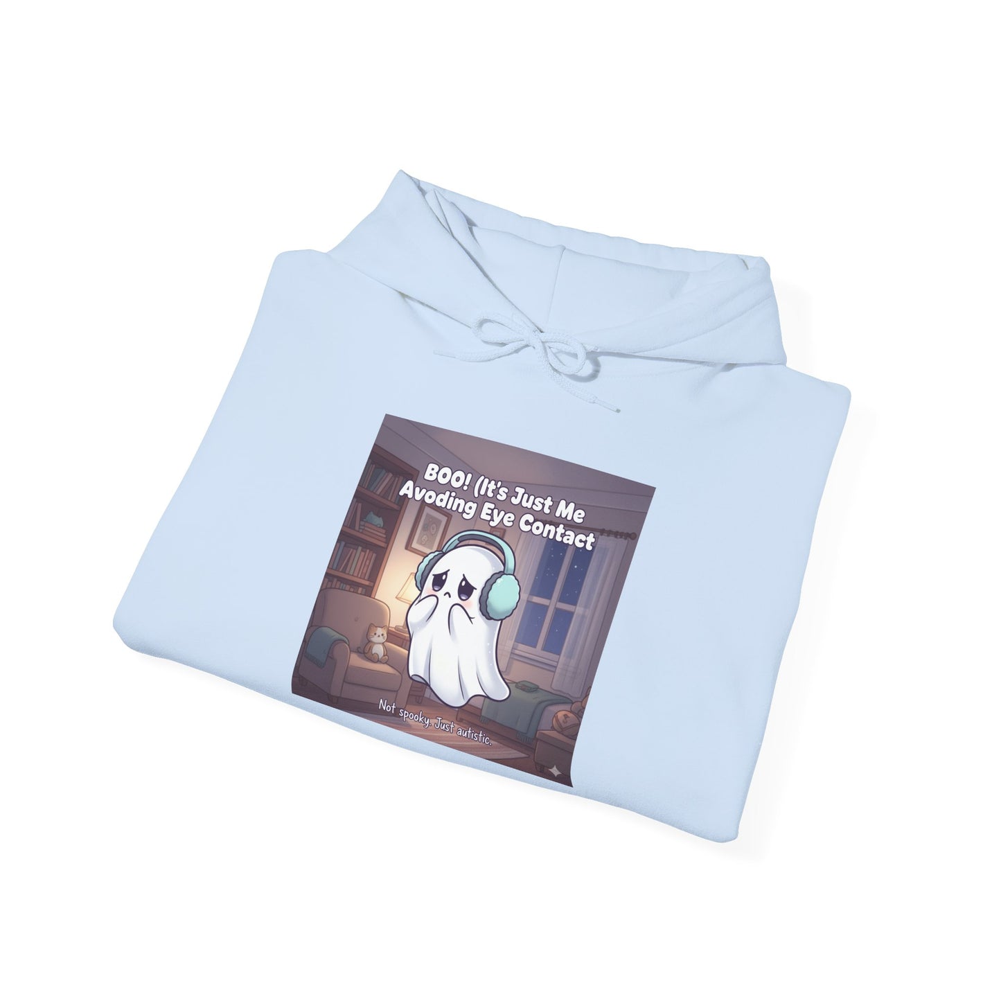 Ghostly Fun Hoodie: Spooky Vibes for Halloween, Cozy Sweatshirt for Fall, Gift for Friends, Casual Wear