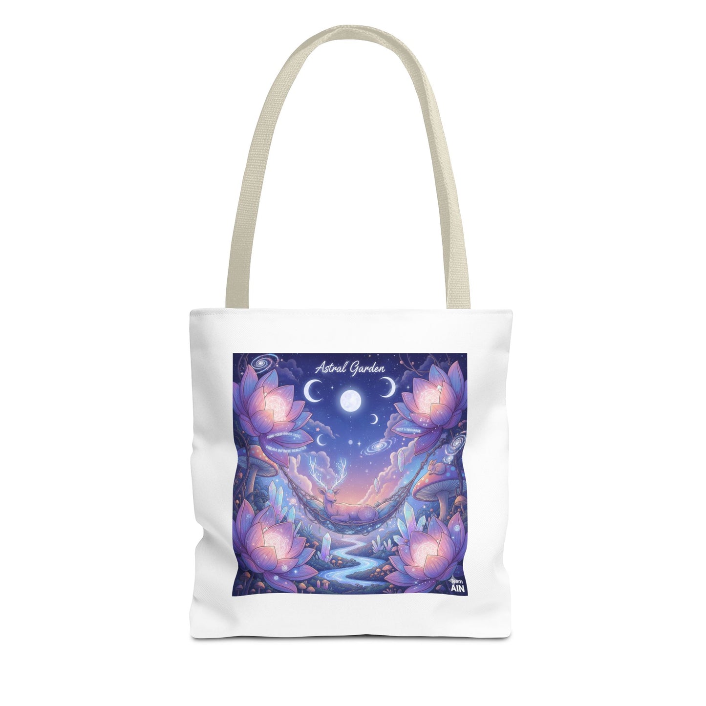 Mystical Floral Tote Bag | AOP Design, Day Out Bag, Eco-Friendly Shopper, Gift for Her, Floral Art Carryall