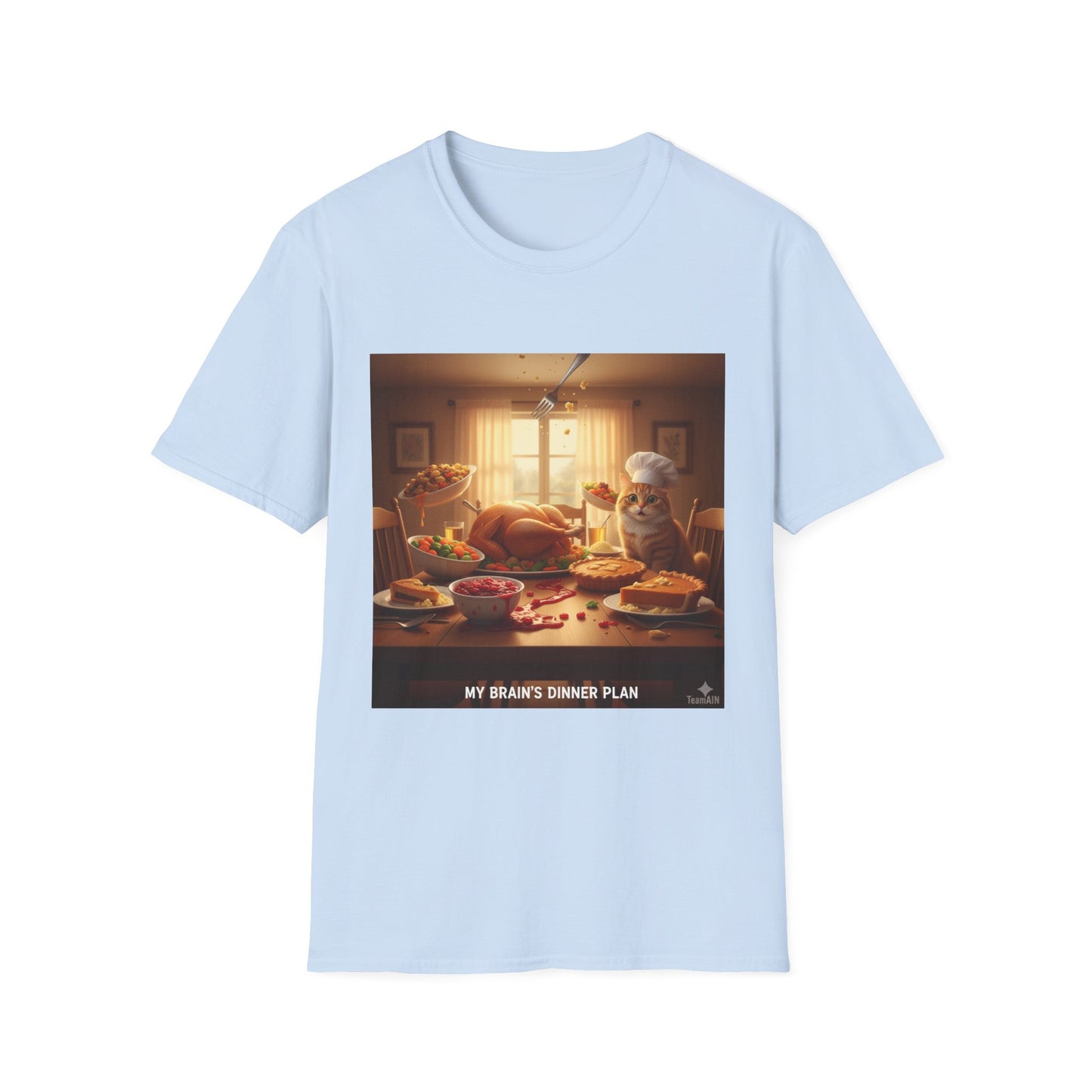 My Brain's Dinner Plan T-Shirt – Funny Executive Dysfunction Thanksgiving Tee