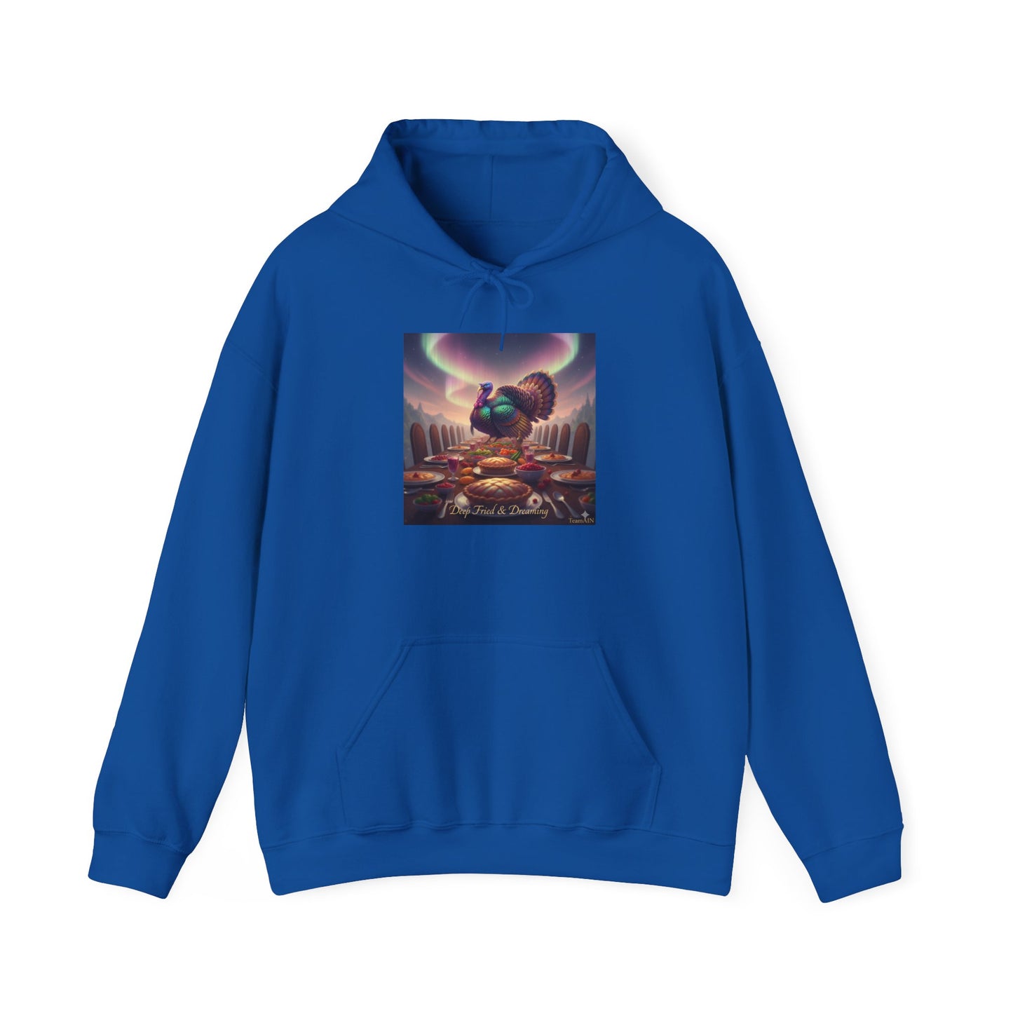 Funny Thanksgiving Hoodie – Deep Fried & Dreaming Alien Turkey