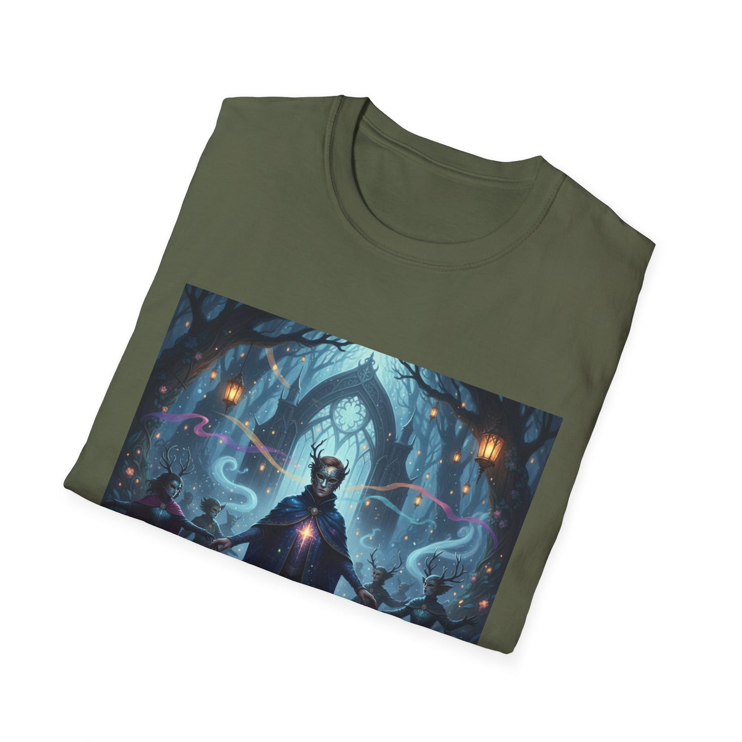 Mystical Mask Unisex T-Shirt - Where Wonder Wears a Mask, Fantasy Apparel, Gift for Dreamers, Casual Wear, Unique Design