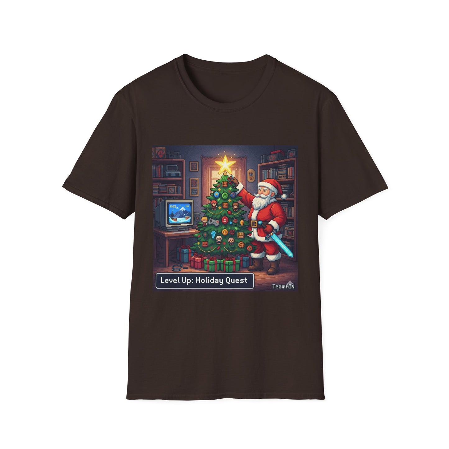 Level Up Holiday Quest T-Shirt – Funny Gamer Neurodivergent Christmas Tee