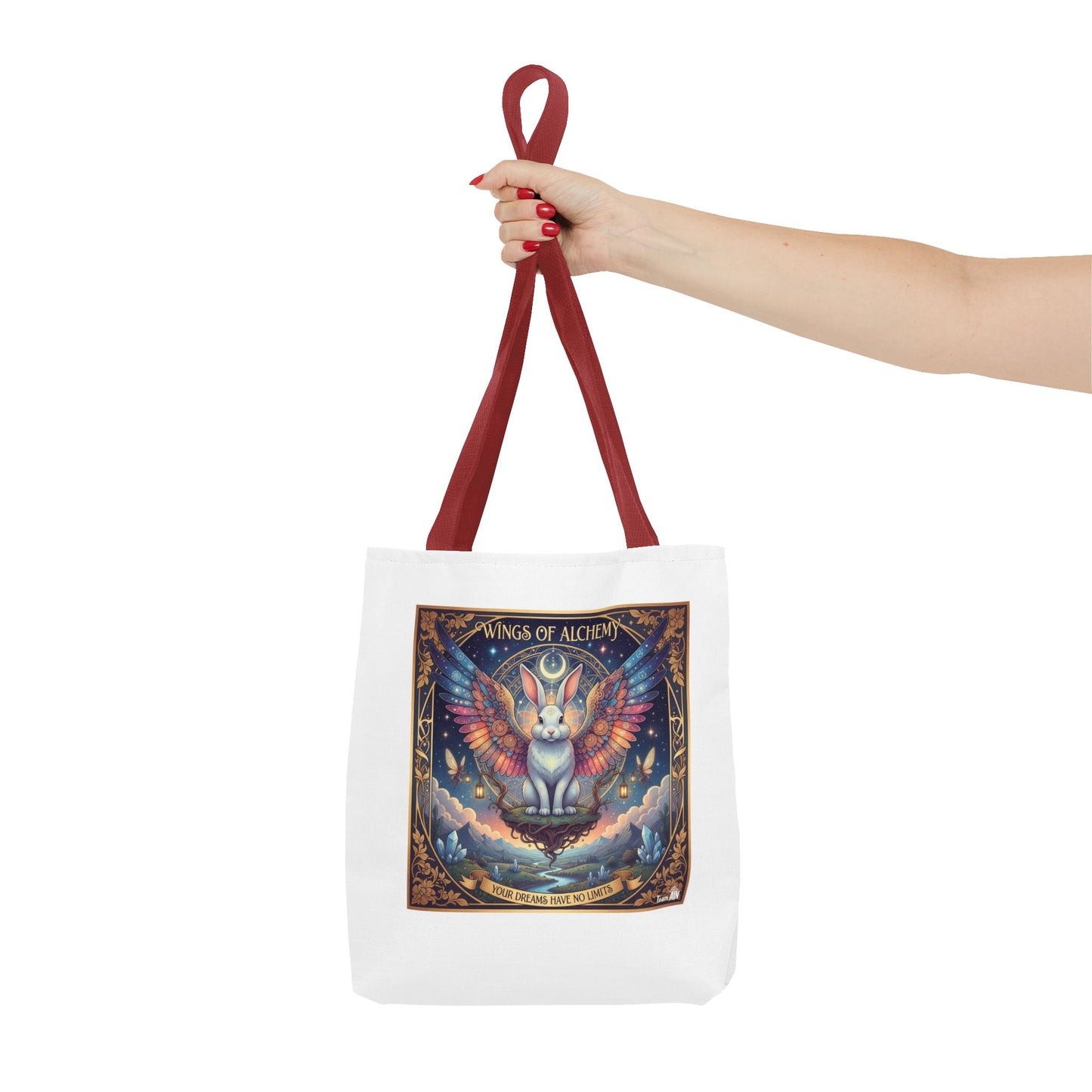 Whimsical Cat Tote Bag, Eco-Friendly Shopping Bag, Art Print Tote, Magical Animal Gift, Cute Cat Lover Accessory