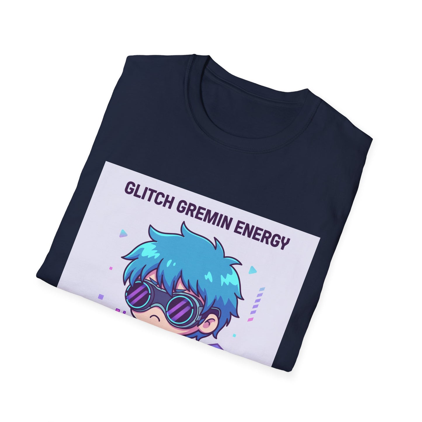 Chibi Cyberpunk T-Shirt – “Glitch Gremlin Energy” | Cute Gamer Streetwear Graphic Tee