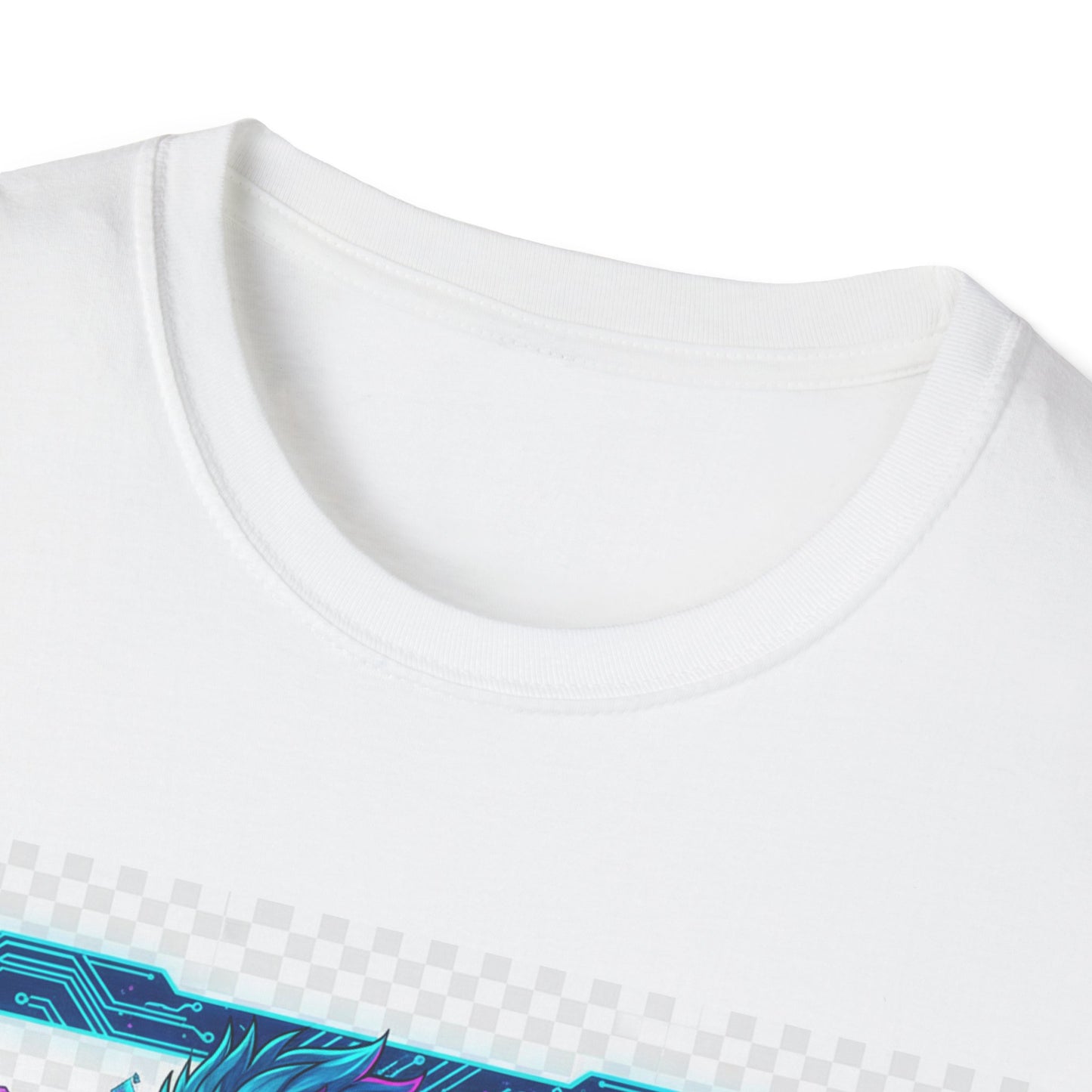 Cyberpunk Anime T-Shirt – ‘Running on Glitch Mode’ | Gamer Humor Tee, Neurospicy Pride Shirt, Otaku Streetwear Top