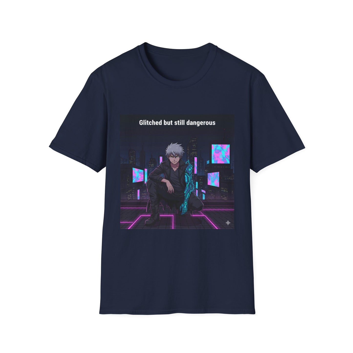 Cyberpunk Hoodie T-Shirt – “Mood: Corrupted File” | Futuristic Hacker Streetwear