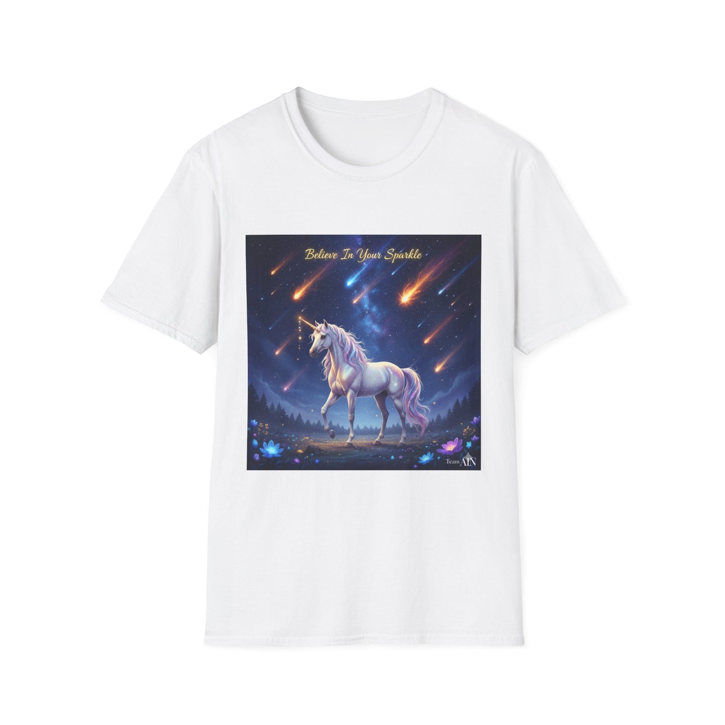 Whimsical Unicorn T-Shirt - Believe in Your Sparkle | Cute Gift for Kids, Friends, Unicorn Lovers, Birthday, Everyday Wear