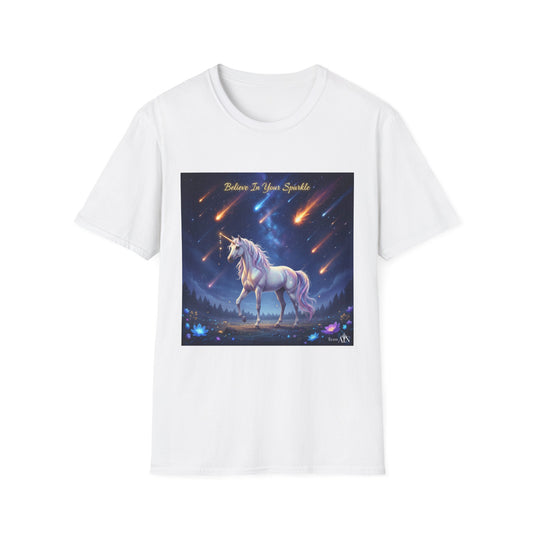 Whimsical Unicorn T-Shirt - Believe in Your Sparkle | Cute Gift for Kids, Friends, Unicorn Lovers, Birthday, Everyday Wear