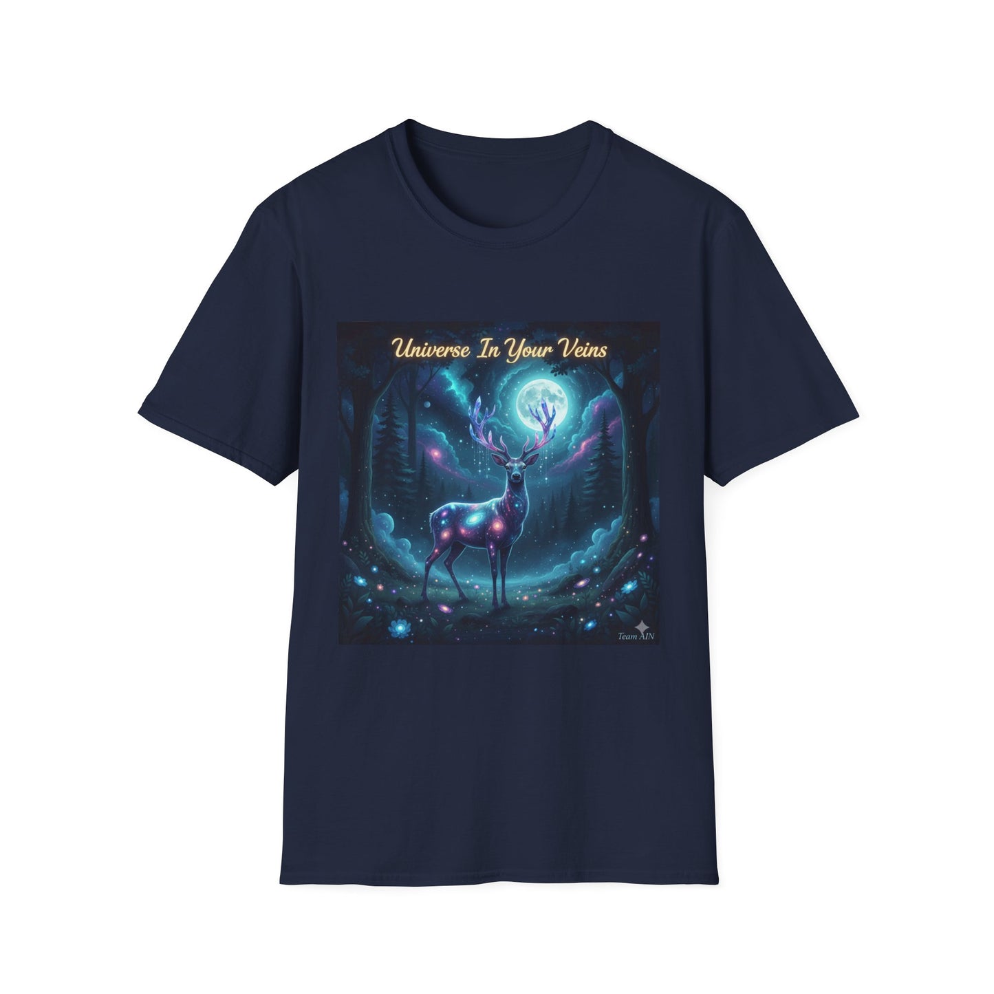 Galactic Deer Unisex Softstyle T-Shirt | Universe in Your Veins Graphic Tee, Unique Gift, Cosmic Apparel, Nature Lover Shirt, [...]