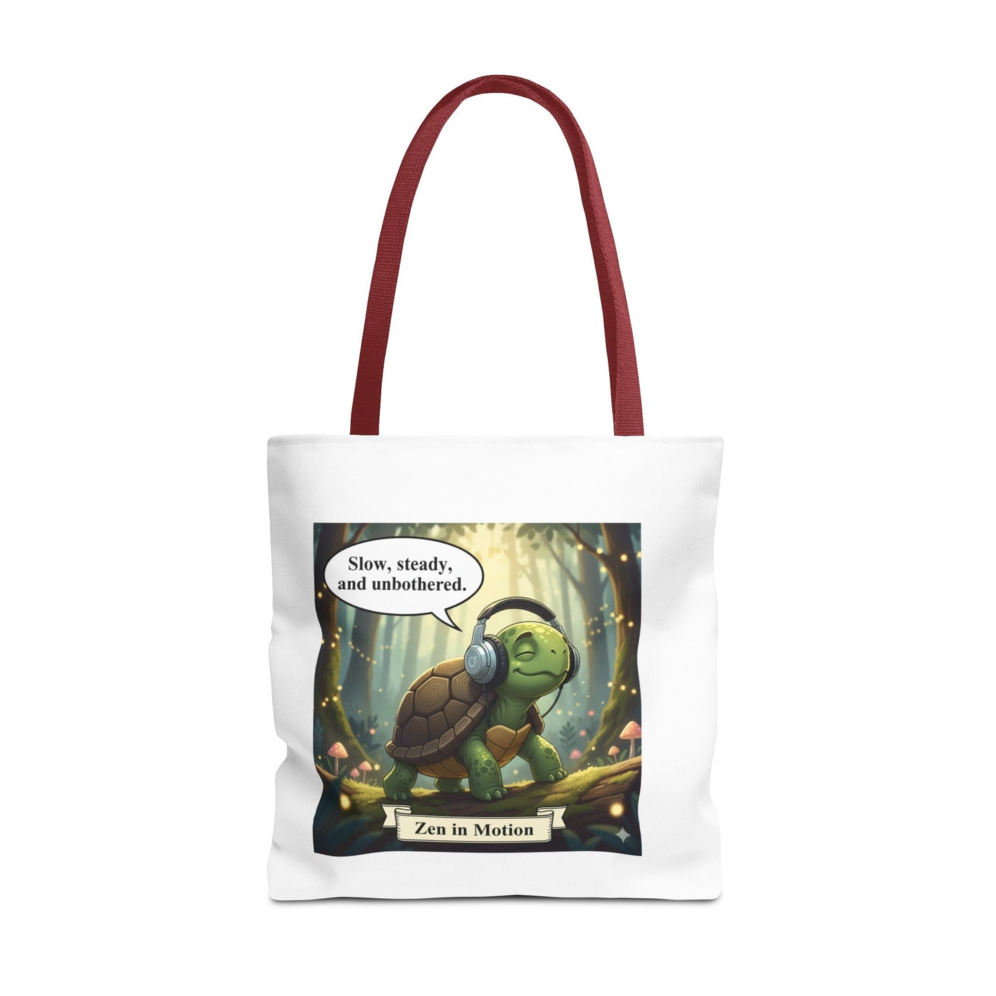 Zen Turtle Tote Bag - Slow and Steady, Inspirational Bag for Nature Lovers, Eco-Friendly Shopping, Gift for Friends, Yoga, Mindfulness