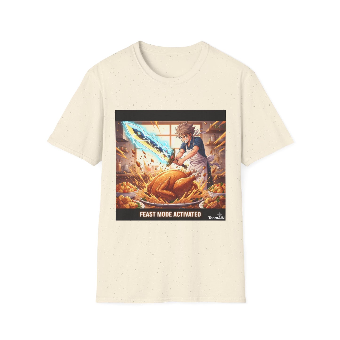 Feast Mode Activated T-Shirt – Funny Anime Neurodivergent Thanksgiving Tee