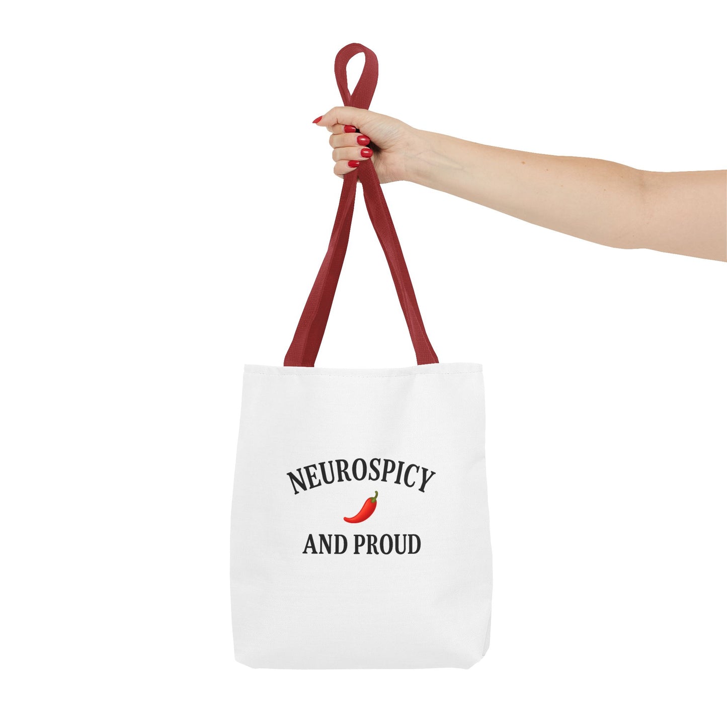 Neurospicy Pride Tote Bag - Fun Gift for Neurodivergent Friends, Shopping, Beach, Cute Carry-All, AOP Design