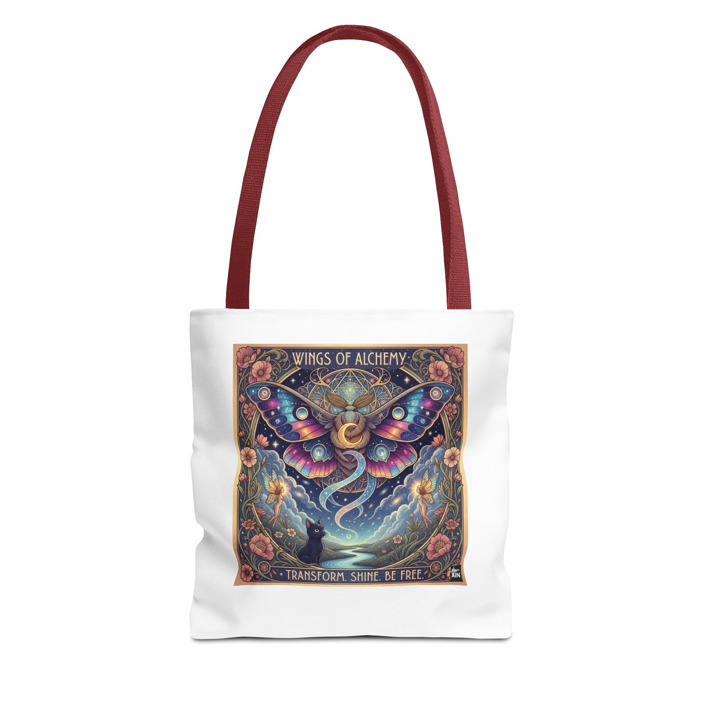 Wings of Alchemy Tote Bag - Transform, Shine, Be Free, Magical Art, Eco-Friendly Canvas Bag, Perfect Gift for Nature Lovers