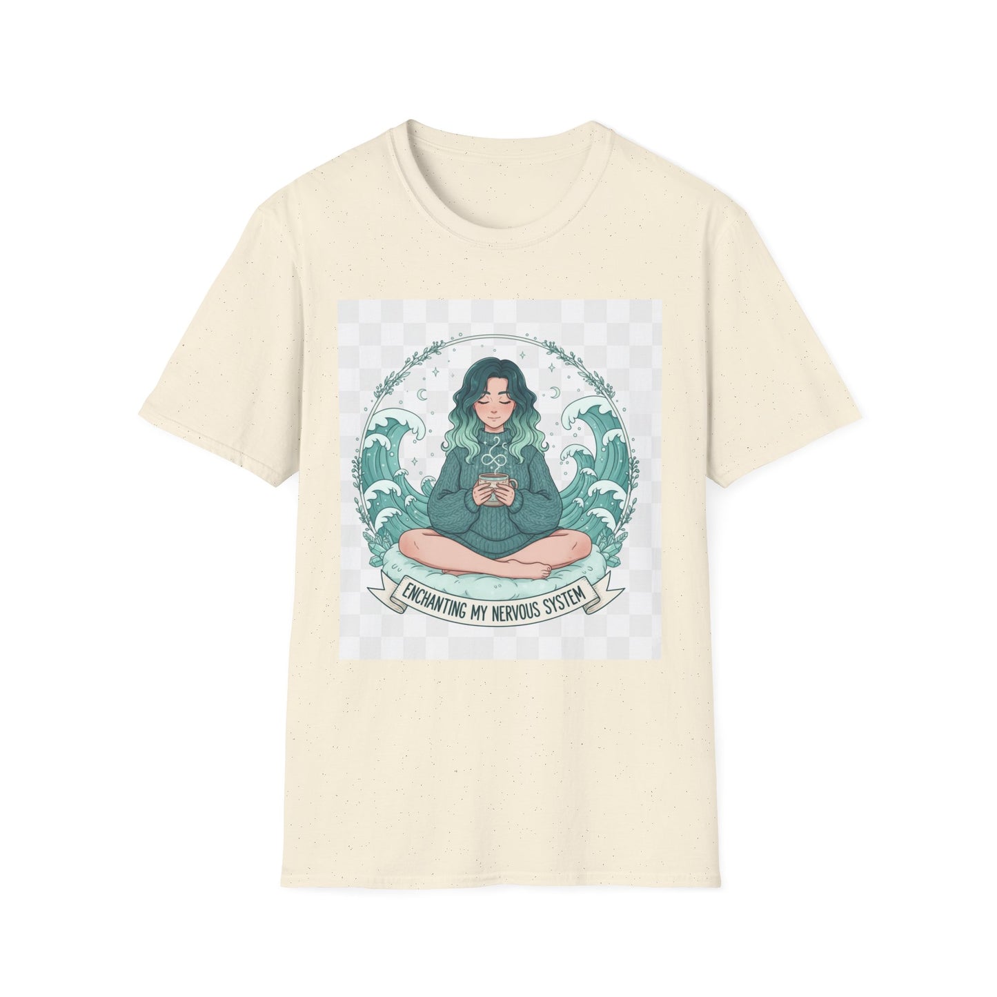 Enchanting My Nervous System T-Shirt | Cozy Mindfulness Tee, Neurospicy Self-Care Shirt, Calm Aesthetic Anime Top