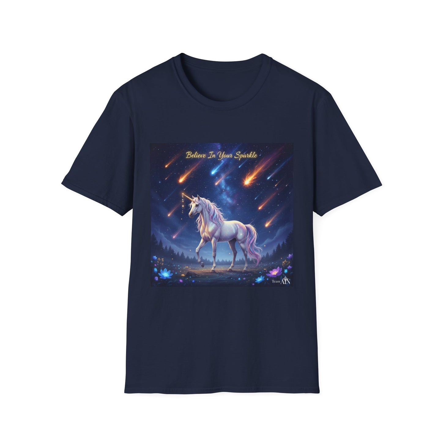 Whimsical Unicorn T-Shirt - Believe in Your Sparkle | Cute Gift for Kids, Friends, Unicorn Lovers, Birthday, Everyday Wear