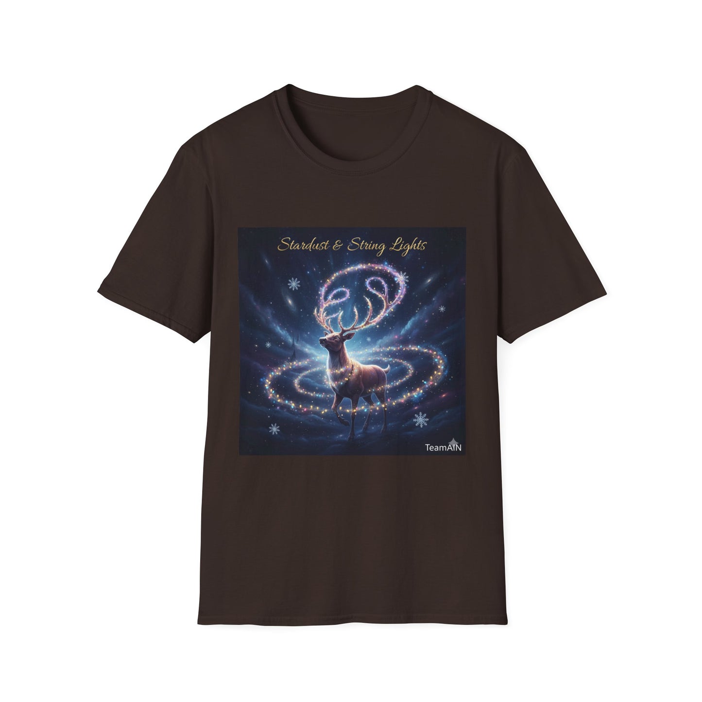 Stardust & String Lights T-Shirt – Cozy Cosmic Neurodivergent Winter Tee