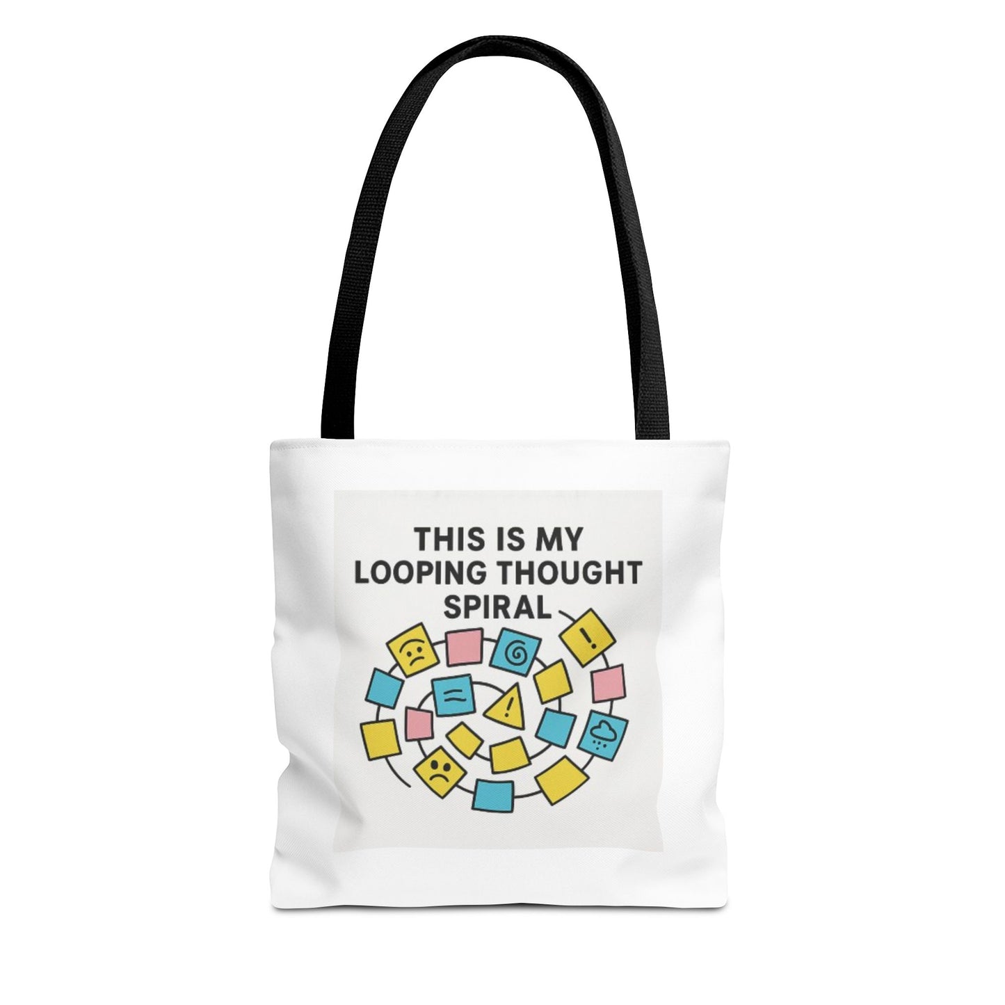 Thought Spiral Tote Bag, Funny Shopping Tote, Gift for Students, Creative Carryall, Unique Tote for Artists, Everyday Use Bag