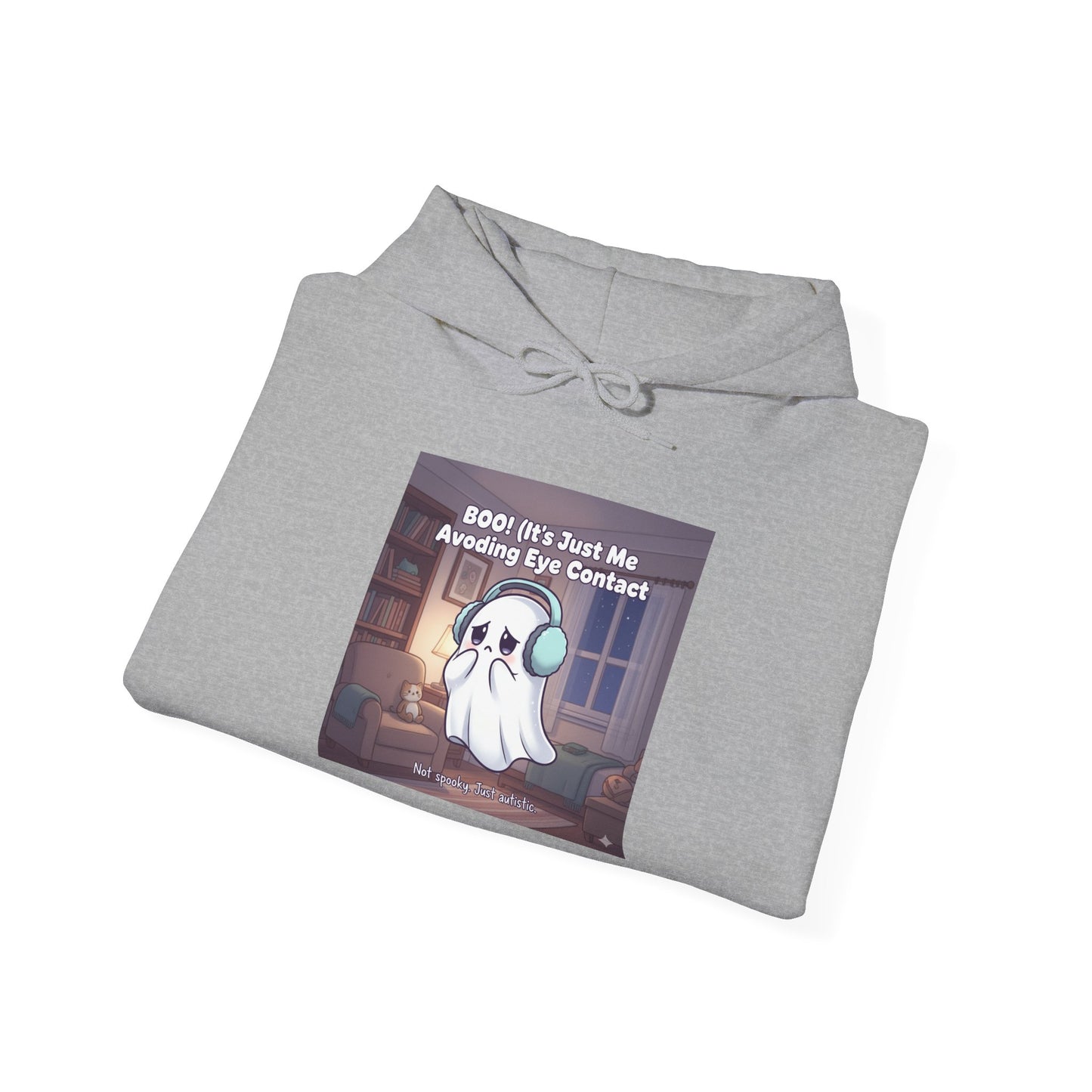 Ghostly Fun Hoodie: Spooky Vibes for Halloween, Cozy Sweatshirt for Fall, Gift for Friends, Casual Wear