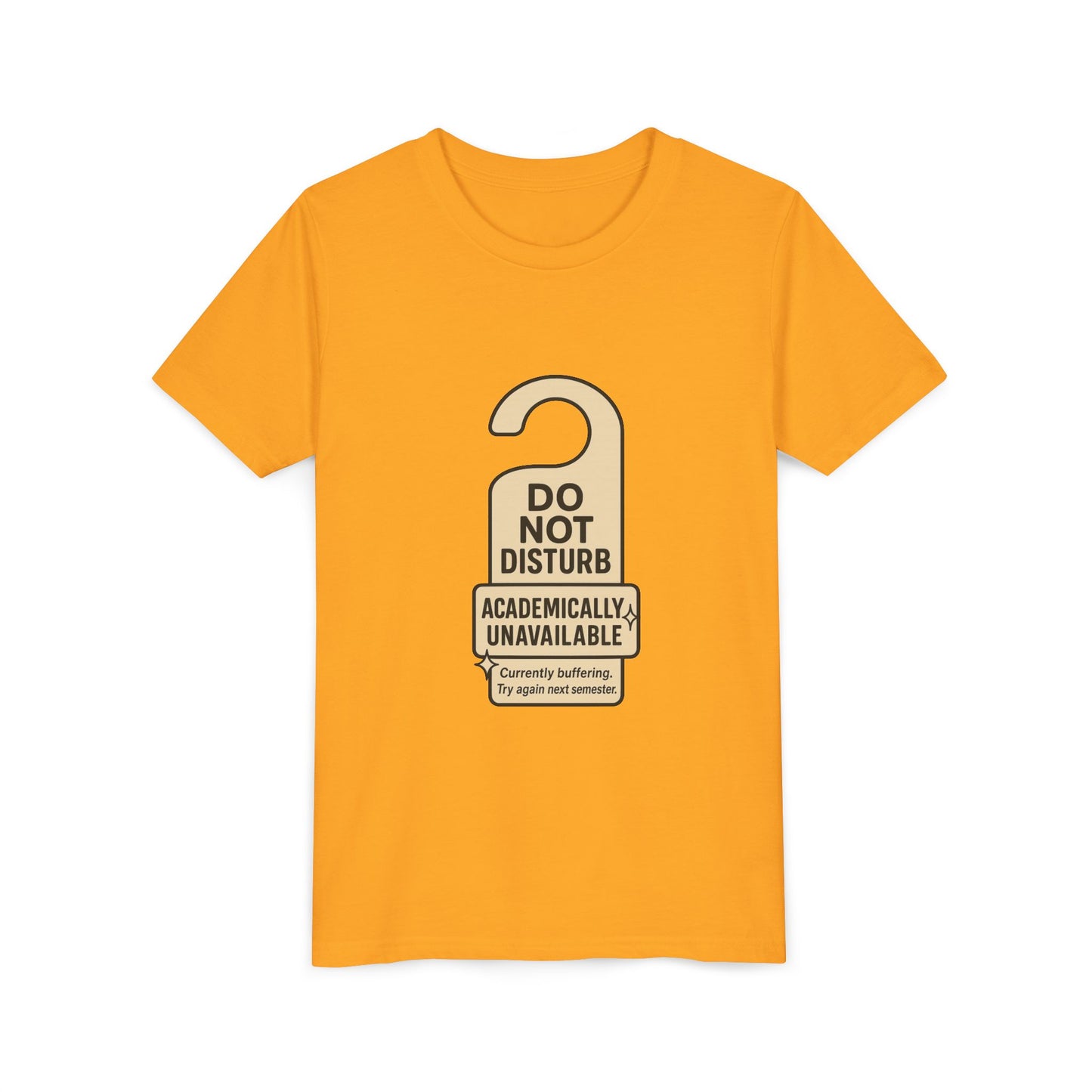 Academic Vibes Youth Tee, Do Not Disturb Shirt, School Wear, Fun Gift for Kids, Back to School Tee, Unavailable Sign T-Shirt