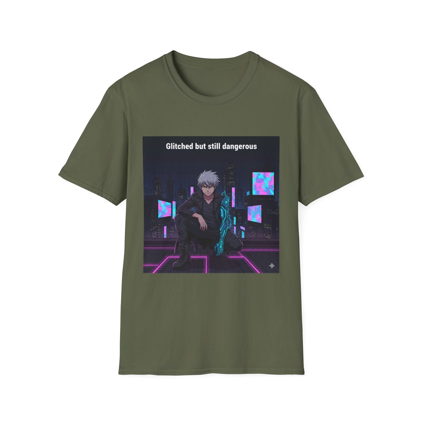 Cyberpunk Hoodie T-Shirt – “Mood: Corrupted File” | Futuristic Hacker Streetwear