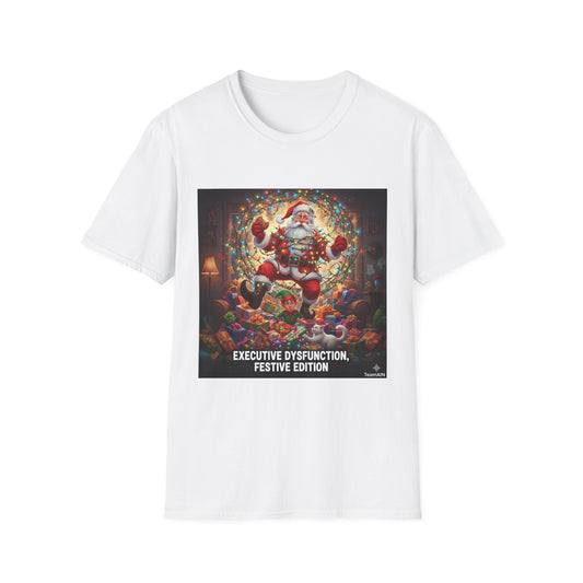 Executive Dysfunction Holiday T-Shirt – Funny ADHD Neurodivergent Christmas Tee