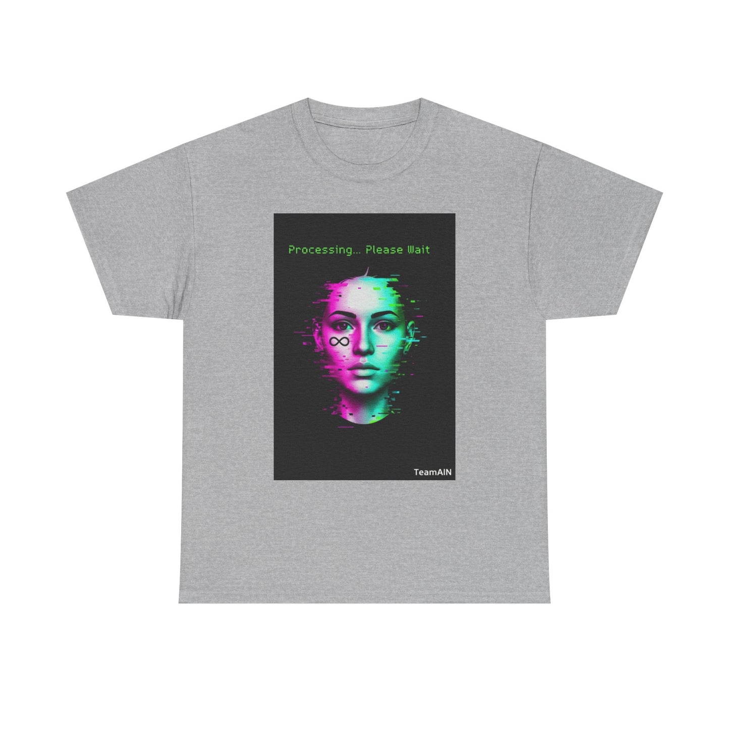 Retro Digital Art Tee, Processing Please Wait Shirt, Unisex Cotton T-Shirt, Techy Graphic Tee, Unique Gift for Gamers, Artsy Fashion