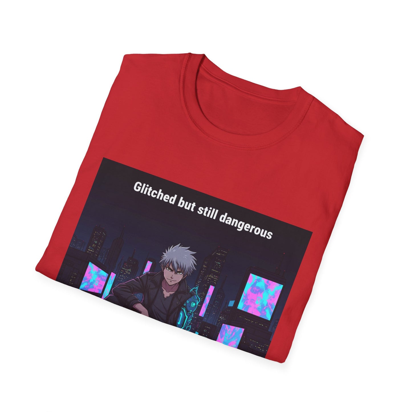 Cyberpunk Hoodie T-Shirt – “Mood: Corrupted File” | Futuristic Hacker Streetwear