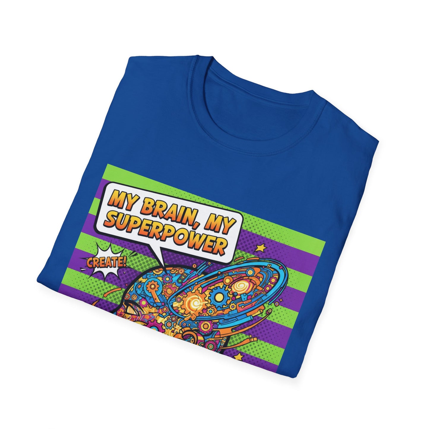 Colorful Brain Power T-Shirt | Creativity Shirt, Gift for Teachers, Fun Casual Wear, Unique Educational Top, Inspirational Clothing