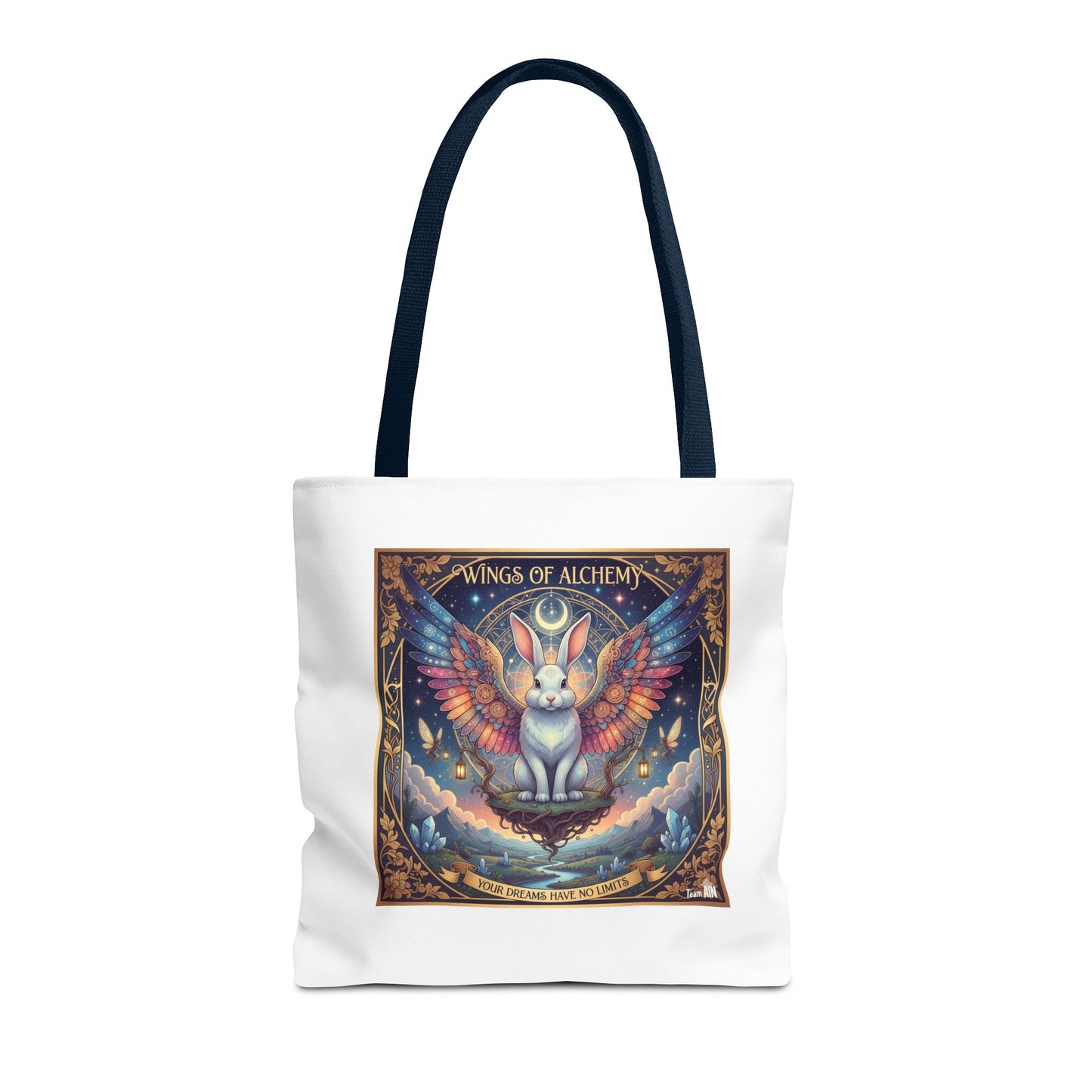 Whimsical Cat Tote Bag, Eco-Friendly Shopping Bag, Art Print Tote, Magical Animal Gift, Cute Cat Lover Accessory