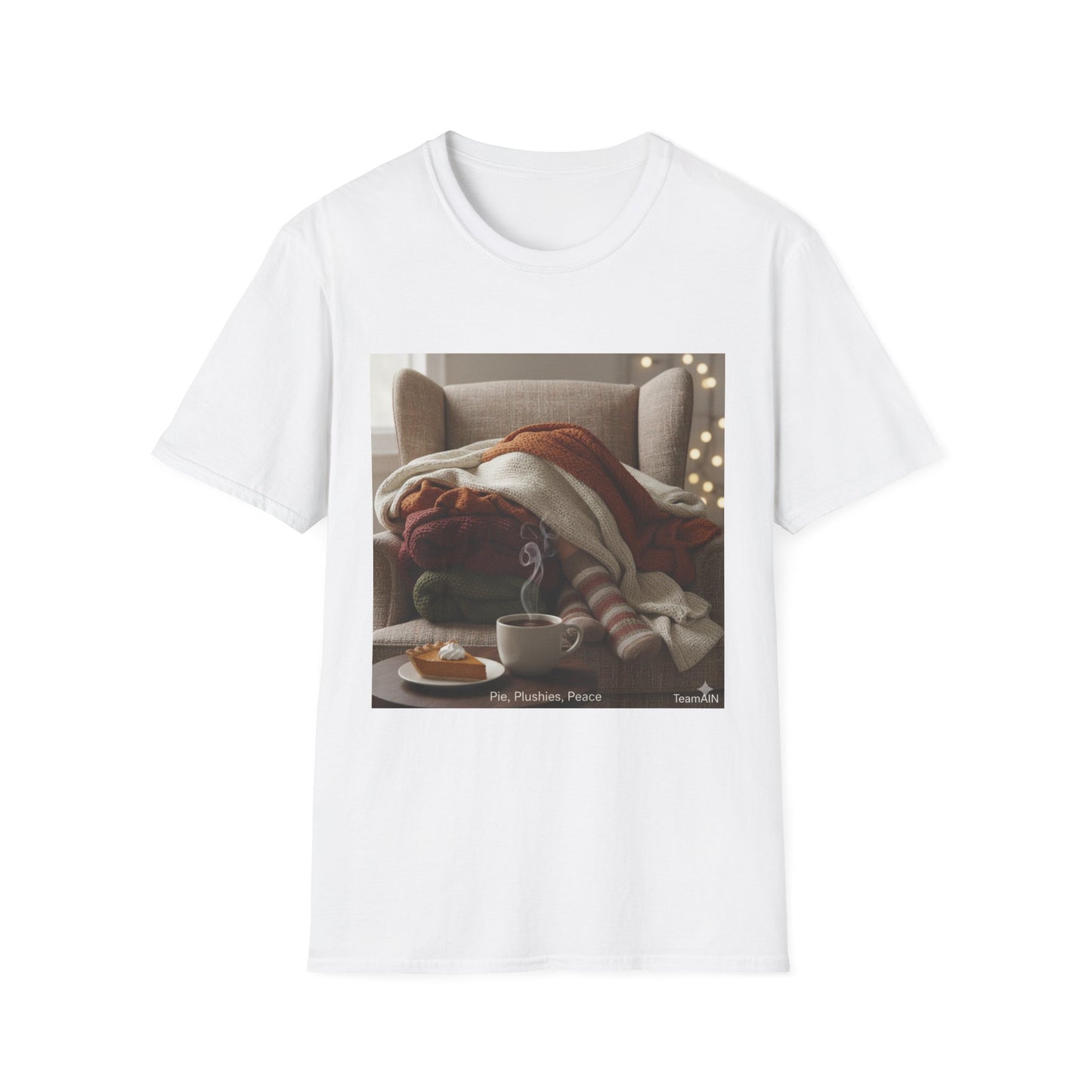 Pie, Plushies & Peace T-Shirt – Cozy Neurodivergent Soft Life Tee