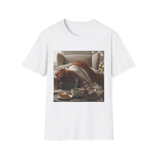 Pie, Plushies & Peace T-Shirt – Cozy Neurodivergent Soft Life Tee