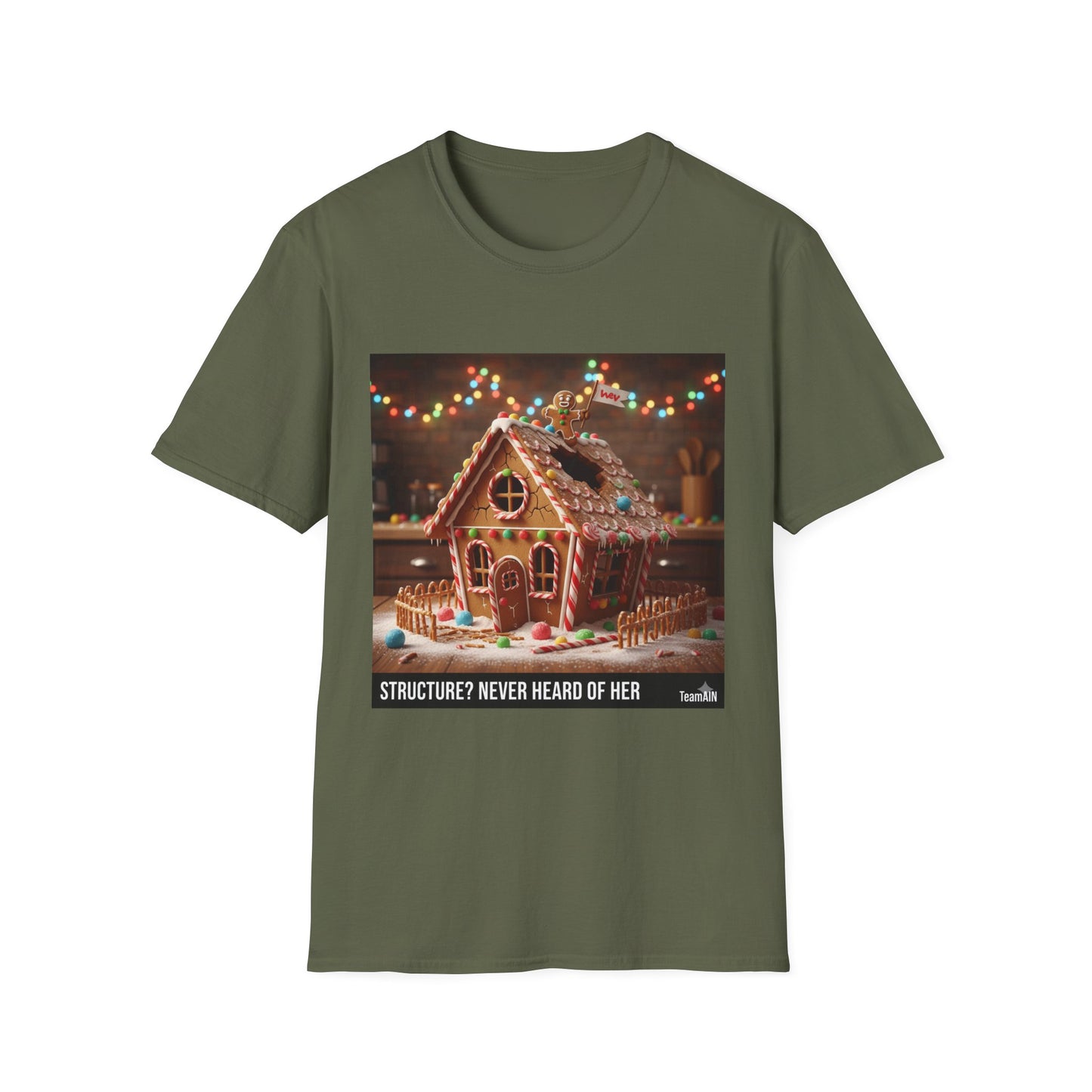 Structure? Never Heard of Her T-Shirt – Funny ADHD Holiday Tee