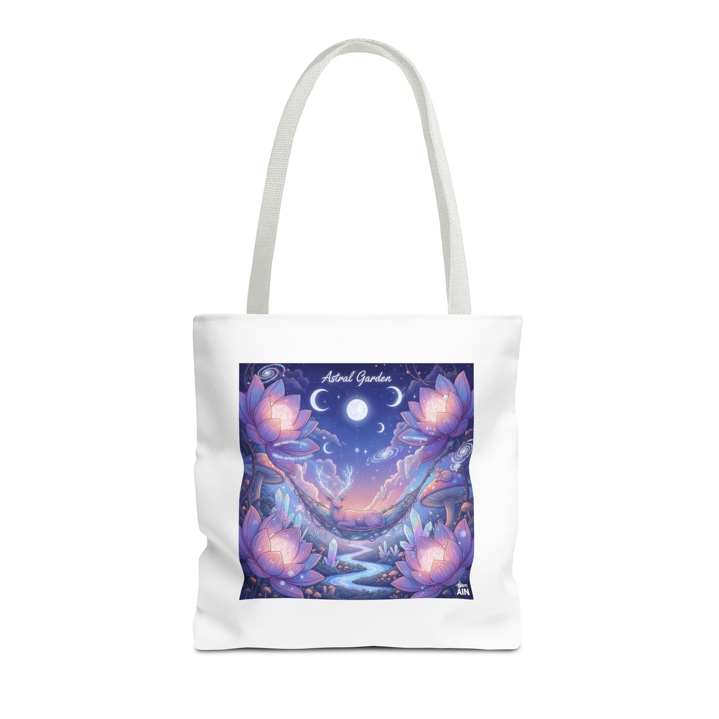 Mystical Floral Tote Bag | AOP Design, Day Out Bag, Eco-Friendly Shopper, Gift for Her, Floral Art Carryall