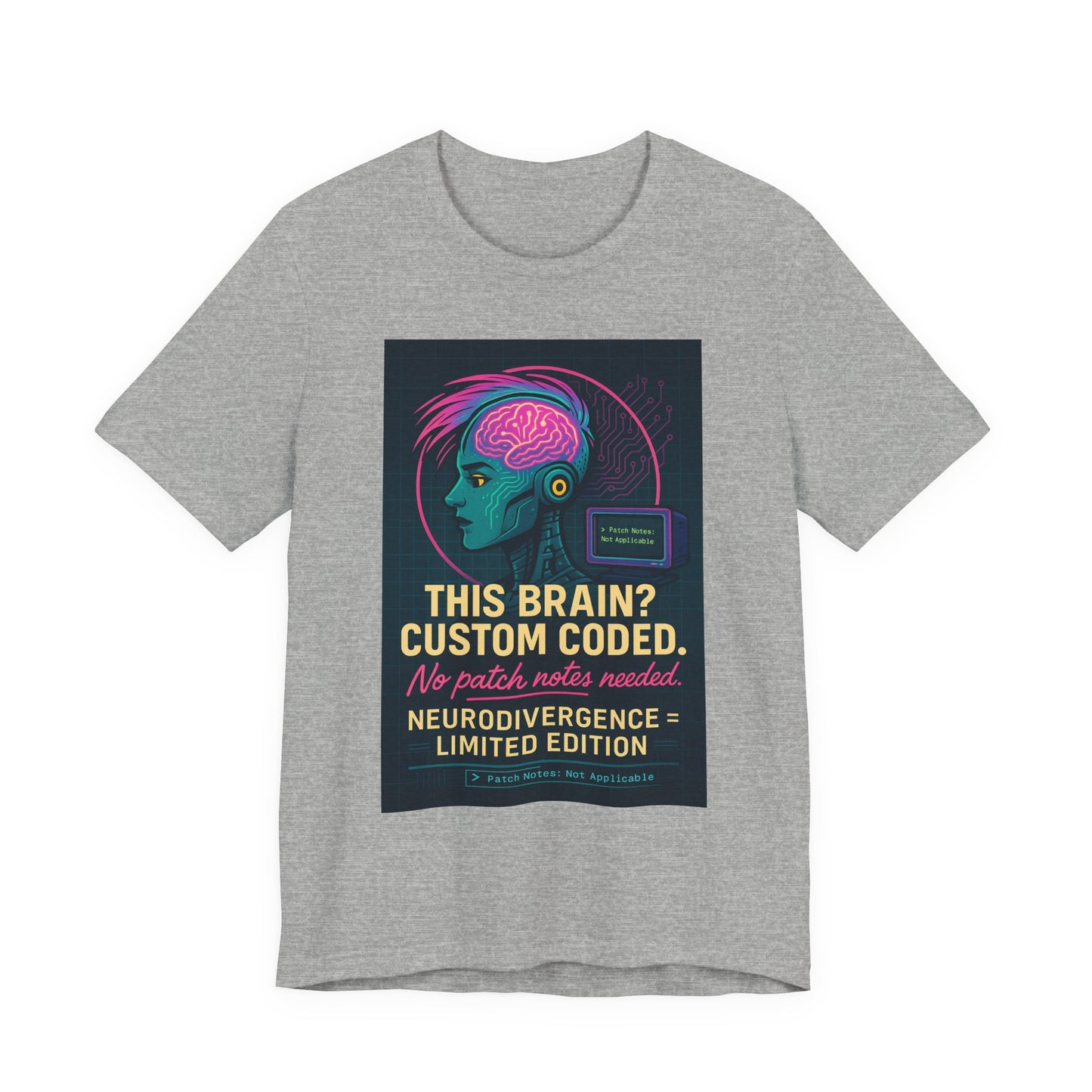 Limited Edition Neurodivergence Tee - This Brain? Custom Coded, Gift for Nerds, Geek Fashion, Unique Graphic Shirt, Mental Health Awareness