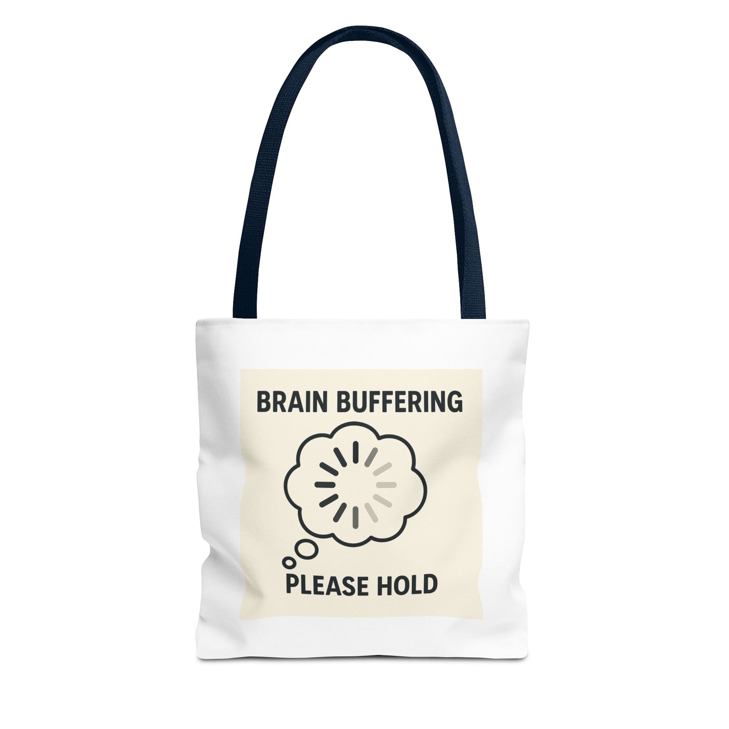 Brain Buffering Tote Bag - Funny Gift for Students, Teachers, Brain Lovers, College Essentials, Quirky Holiday Carryall