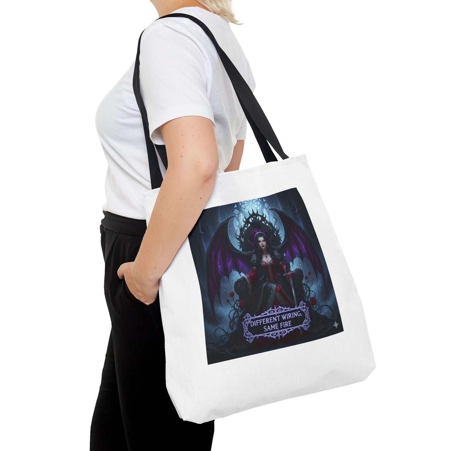 Different Wiring Same Fire Gothic Tote Bag | Dark Empowerment