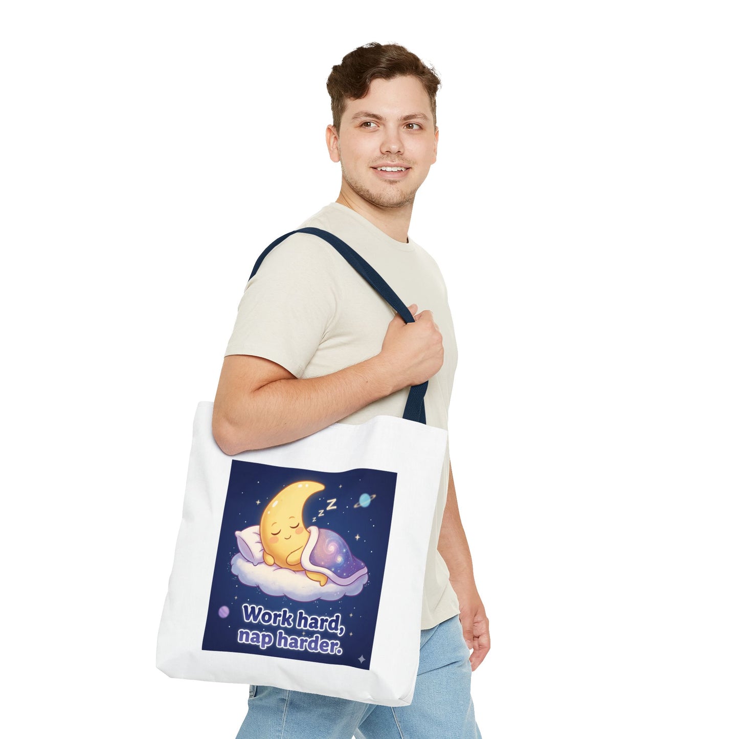 Whimsical Tote Bag Featuring 'Work Hard, Nap Harder' Design | Ideal for Students, Busy Moms, and Gift Giving | Perfect for Everyday, [...]