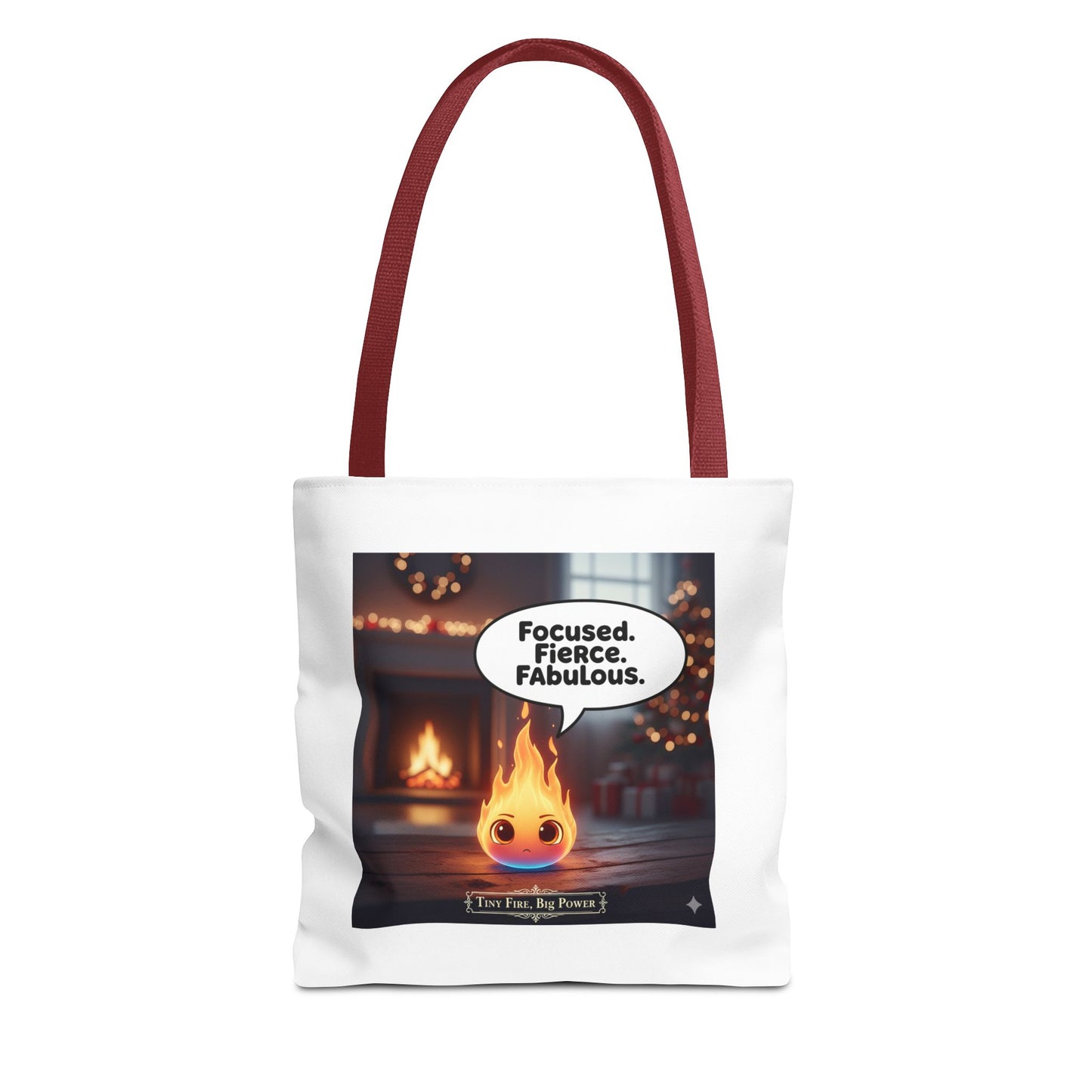 Fierce and Fabulous Tote Bag, Motivational Gift, Cute AOP Bag, Daily Use, Holiday Shopping, Unique Statement Accessory